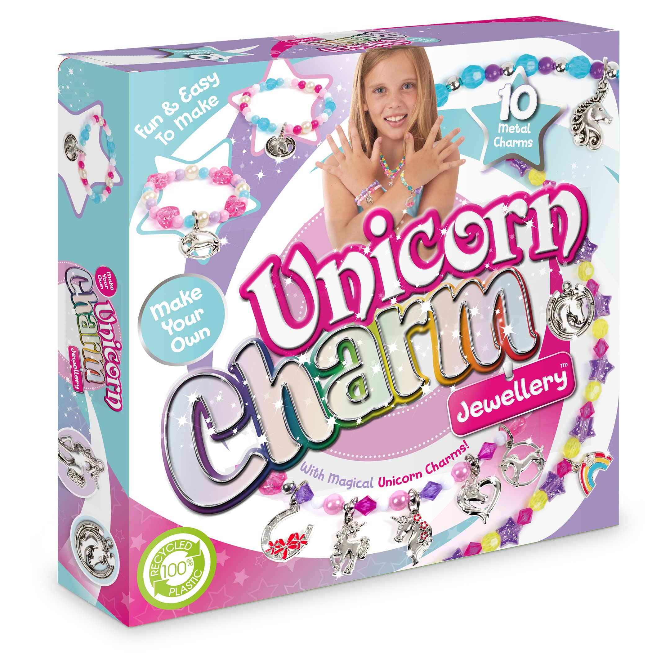 Craftbox CB806 Unicorn Charm Jewellery Craft Set, Mixed. 3
