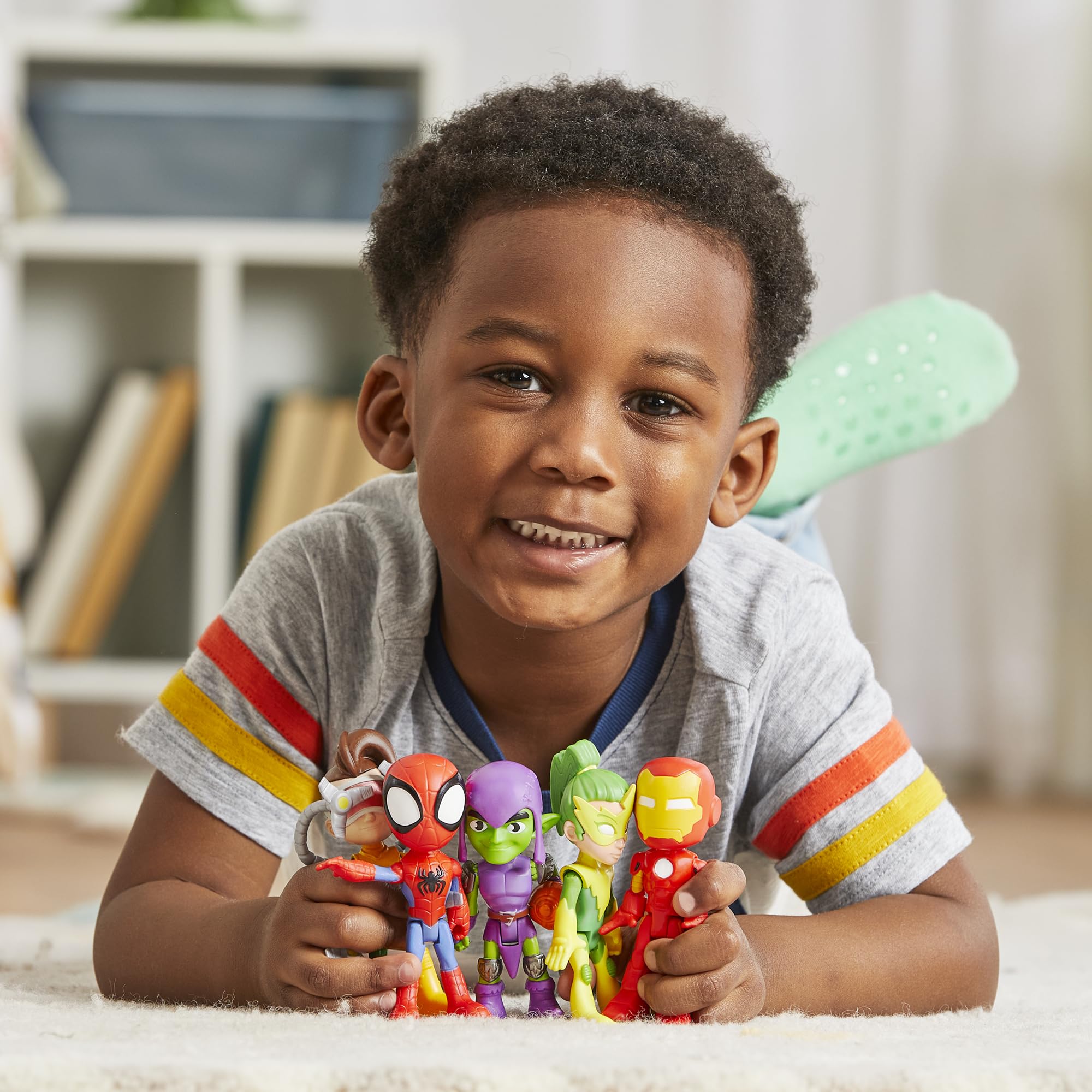 Marvel Spidey and His Amazing Friends Friends & Foes Pack - 5-Pack Poseable Action Figures for Kids 9