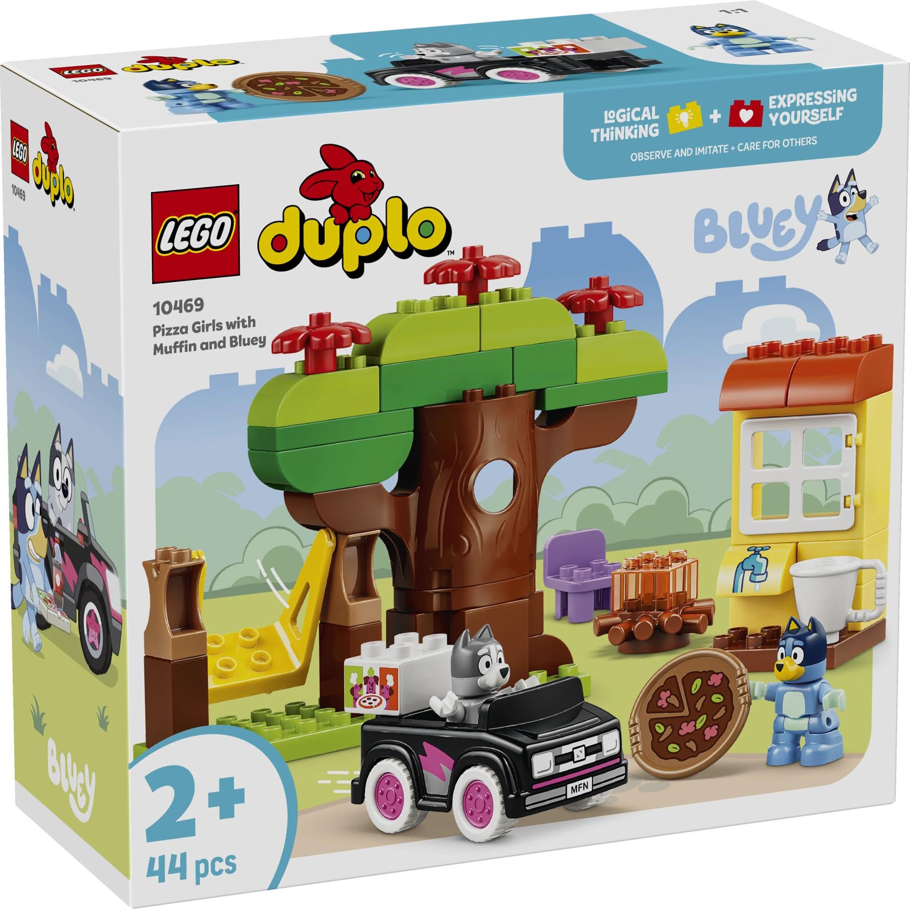 LEGO DUPLO Bluey Pizza Girls with Muffin and Bluey Building Set | Ages 2+ 6