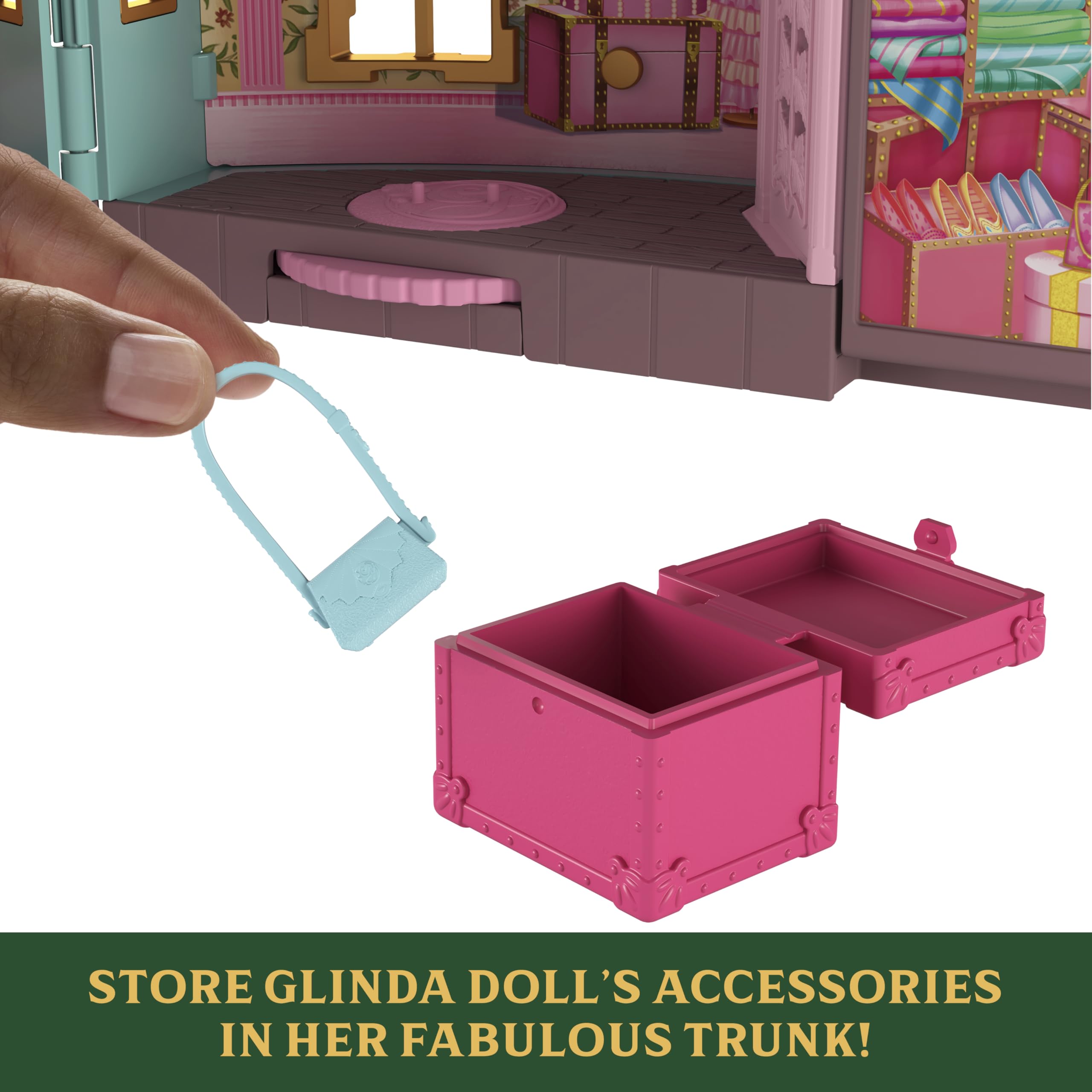 Mattel Wicked So Popular Dorm Playset with Glinda Doll - 3 Play Spaces & 9 Accessories 6