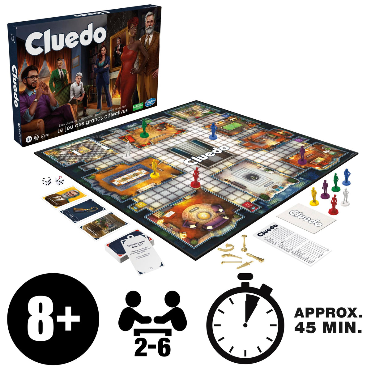 Hasbro Gaming Cluedo Family Game - 2-6 Players, Ages 8+