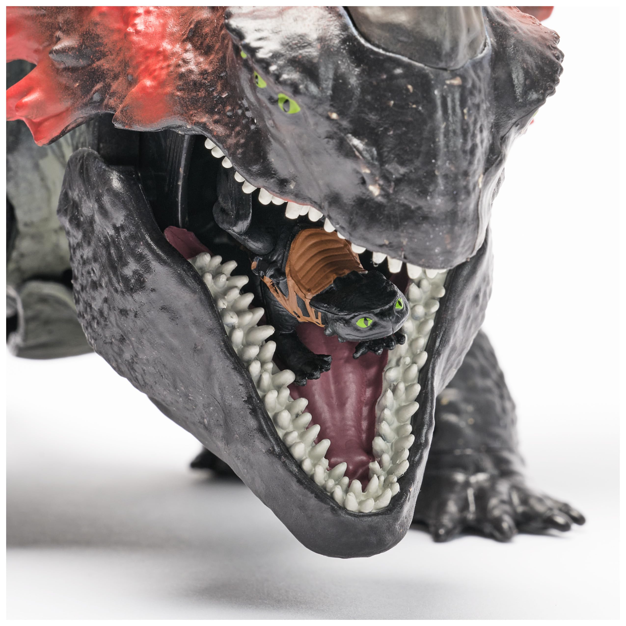 Dreamworks Dragons Red Death Chom - 28-cm Action Figure with Mini Toothless Rescue 5