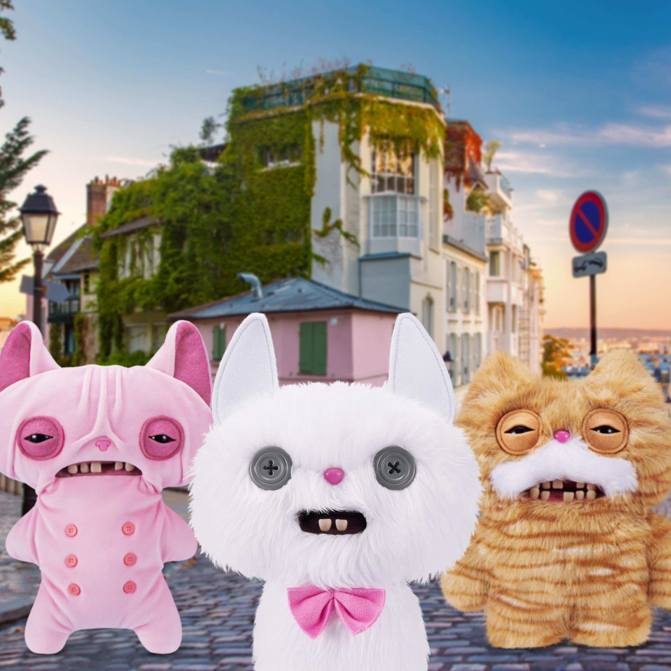 Fuggler Alley Cats Cheezee Plush Toy - 9 Inch/22cm | Polyester | Ages 4+ 3