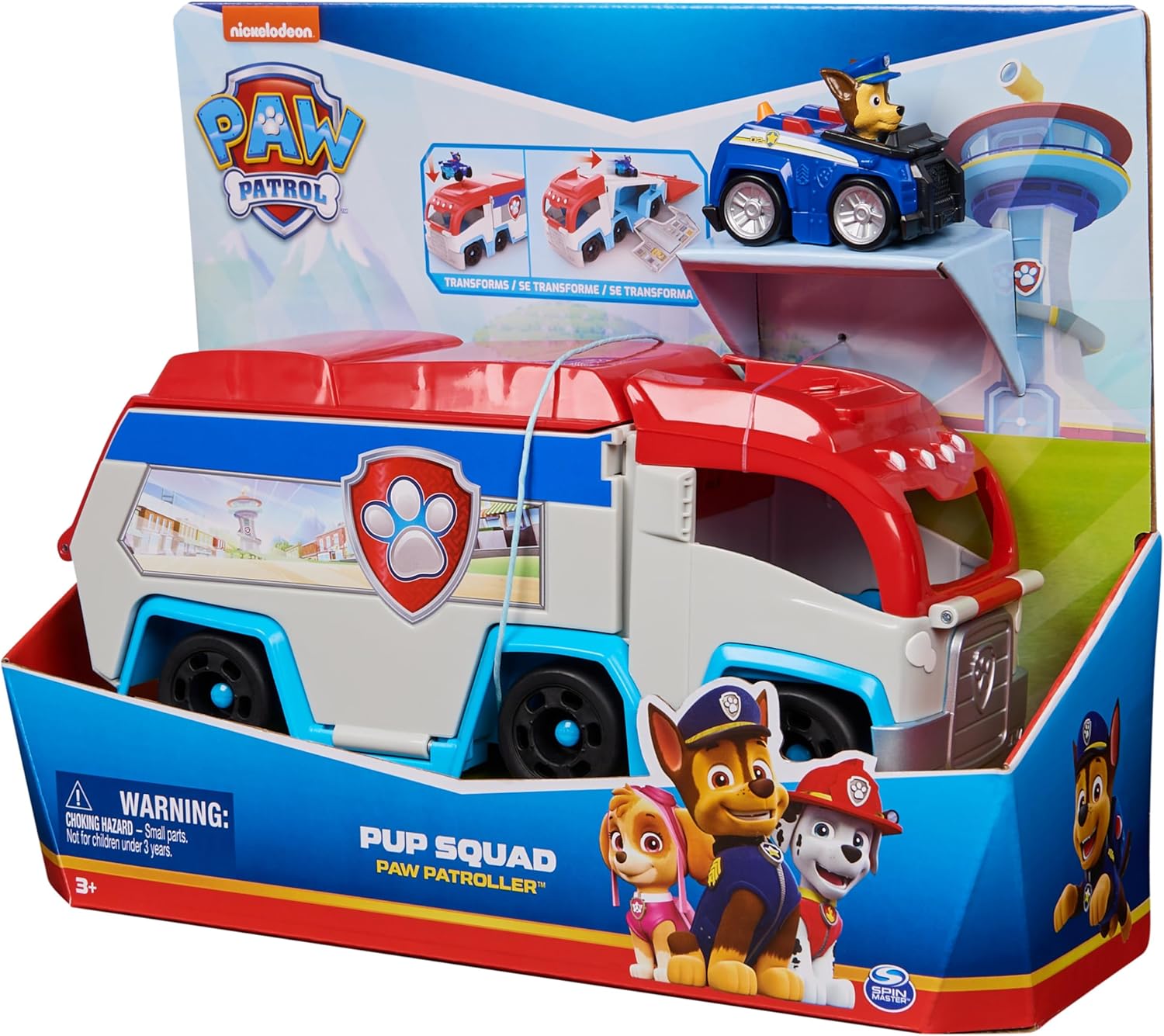 Paw Patrol: Pup Squad Patroller Team Vehicle with Chase - Transforming Toy Lorry Playset 8