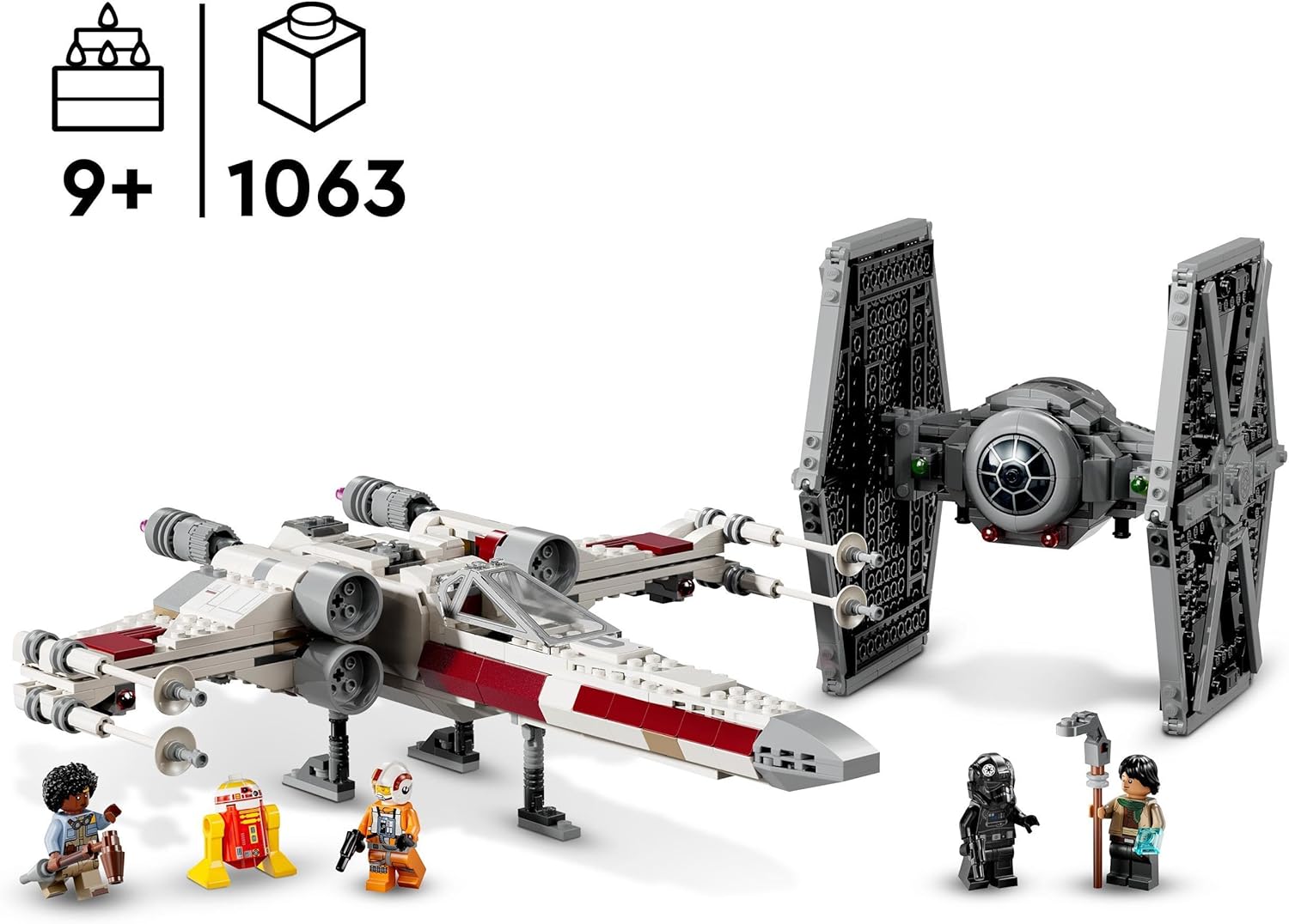 LEGO Star Wars TIE Fighter & X-Wing Mash-up Set - Rebuildable Starfighter Building Toy for Ages 9+ 4