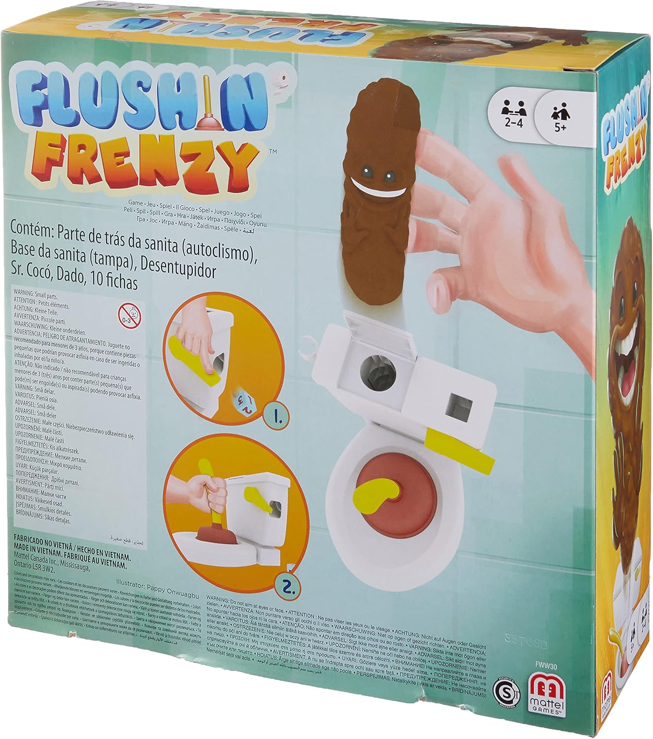 Mattel Flushin' Frenzy Kids Party Game 9