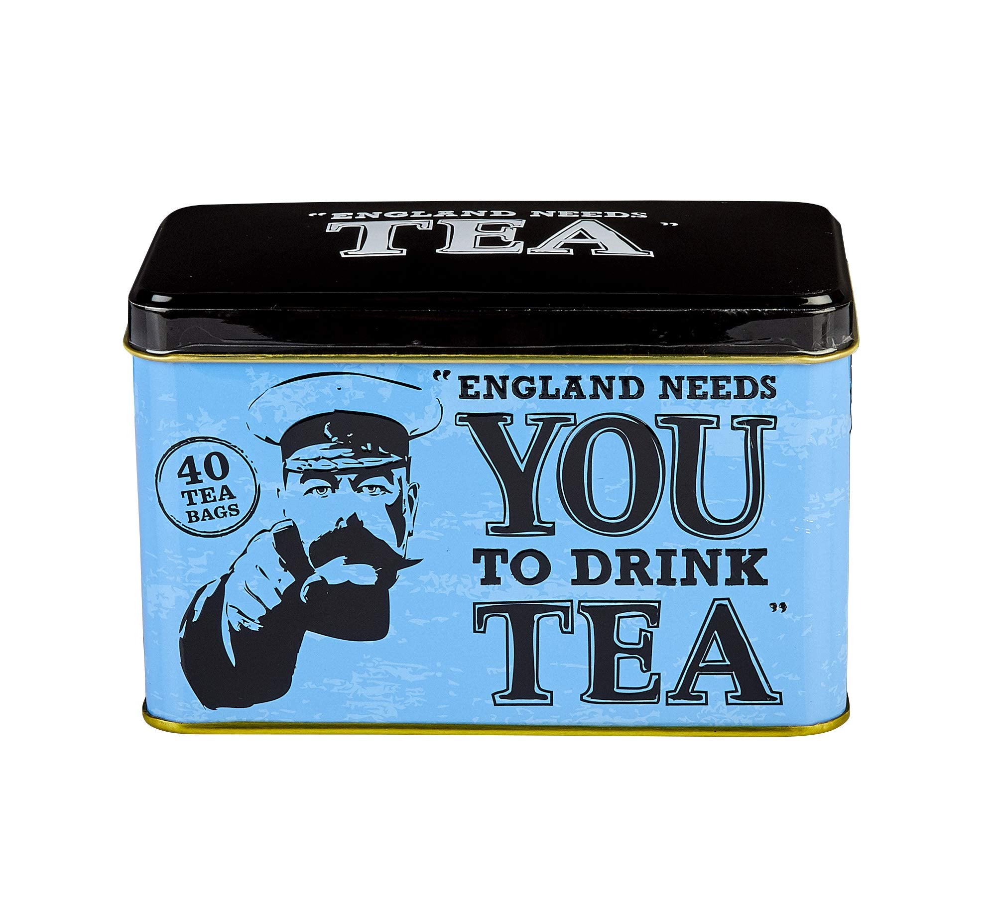 New English Teas - England Needs You Tea Tin with 40 English Afternoon Teabags