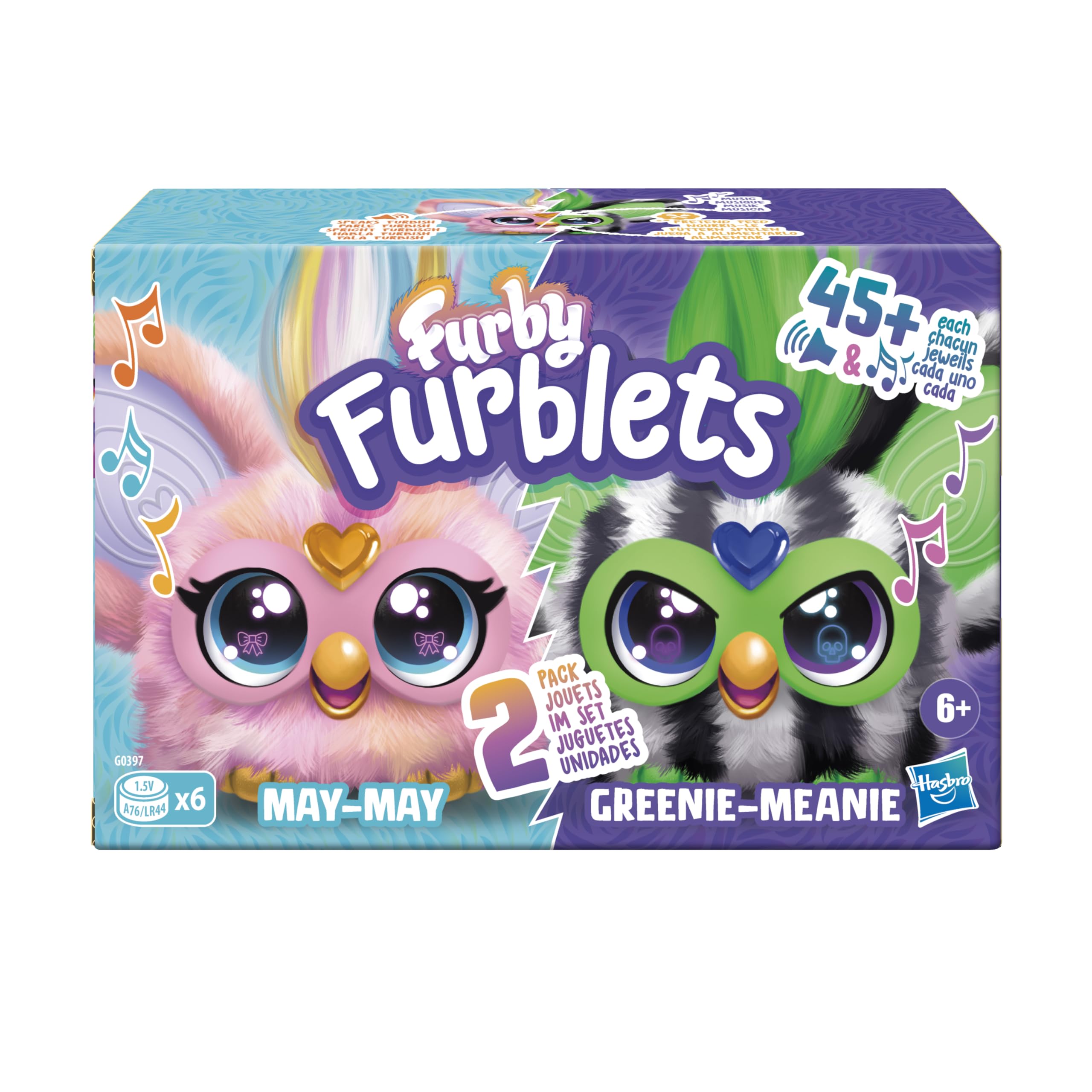Furby May-May and Greenie-Meanie Fierce and Fabulous Pack of 2 Electronic Plush Toys 8