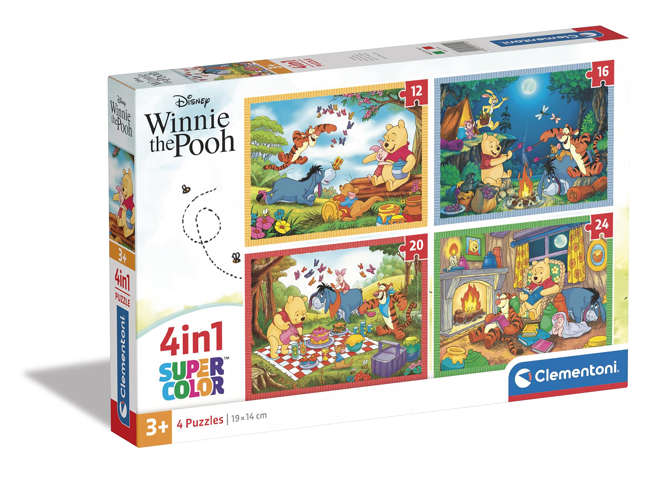 Clementoni Disney Winnie The Pooh 4-in-1 Jigsaw Puzzle Set - 12 to 24 Pieces for Toddlers 8