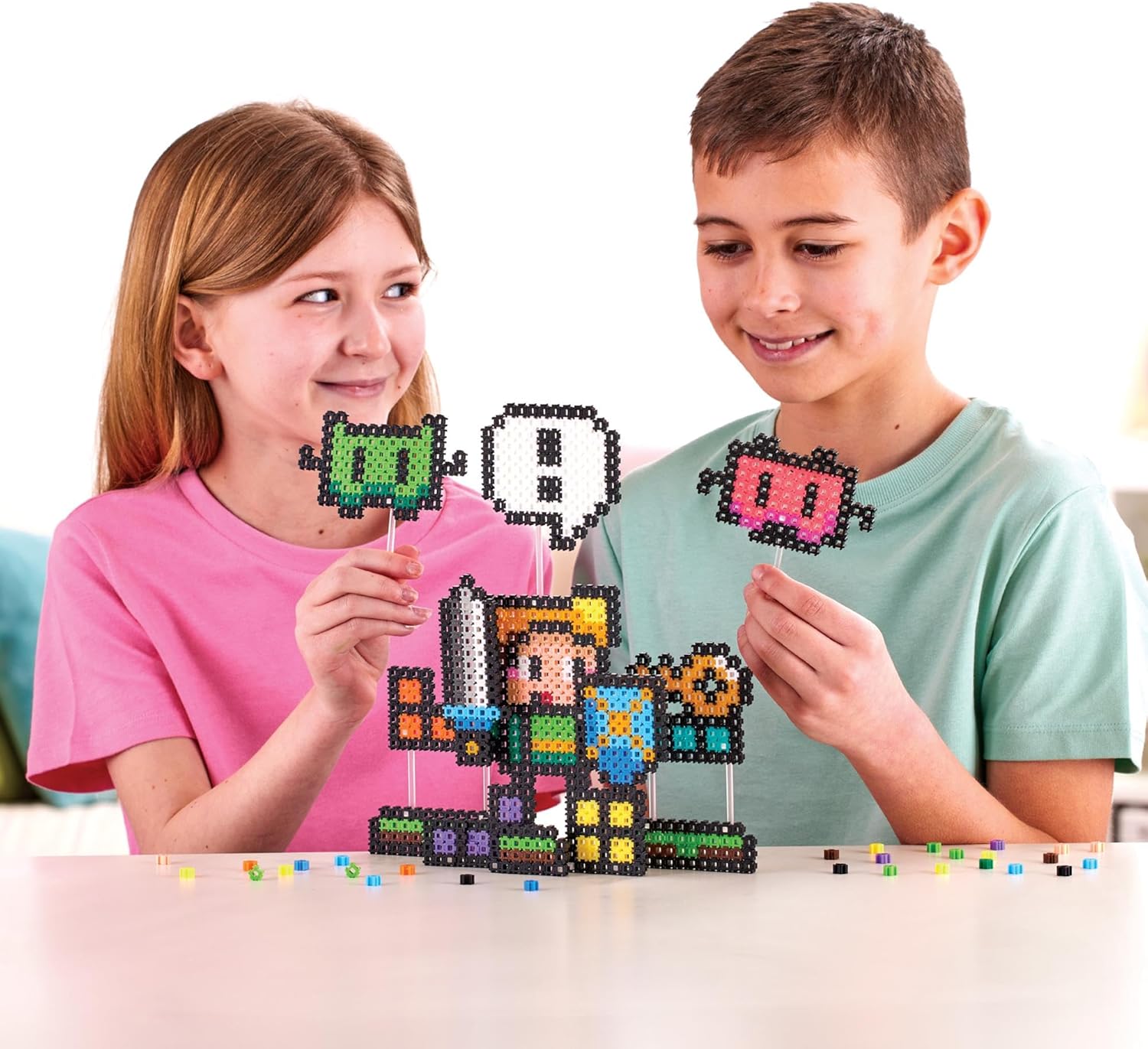 Simbrix 08184 Starter Pack Gamer Quest - 1000+ Piece 2D & 3D Pixel Art Building Set for Kids 5+ 7