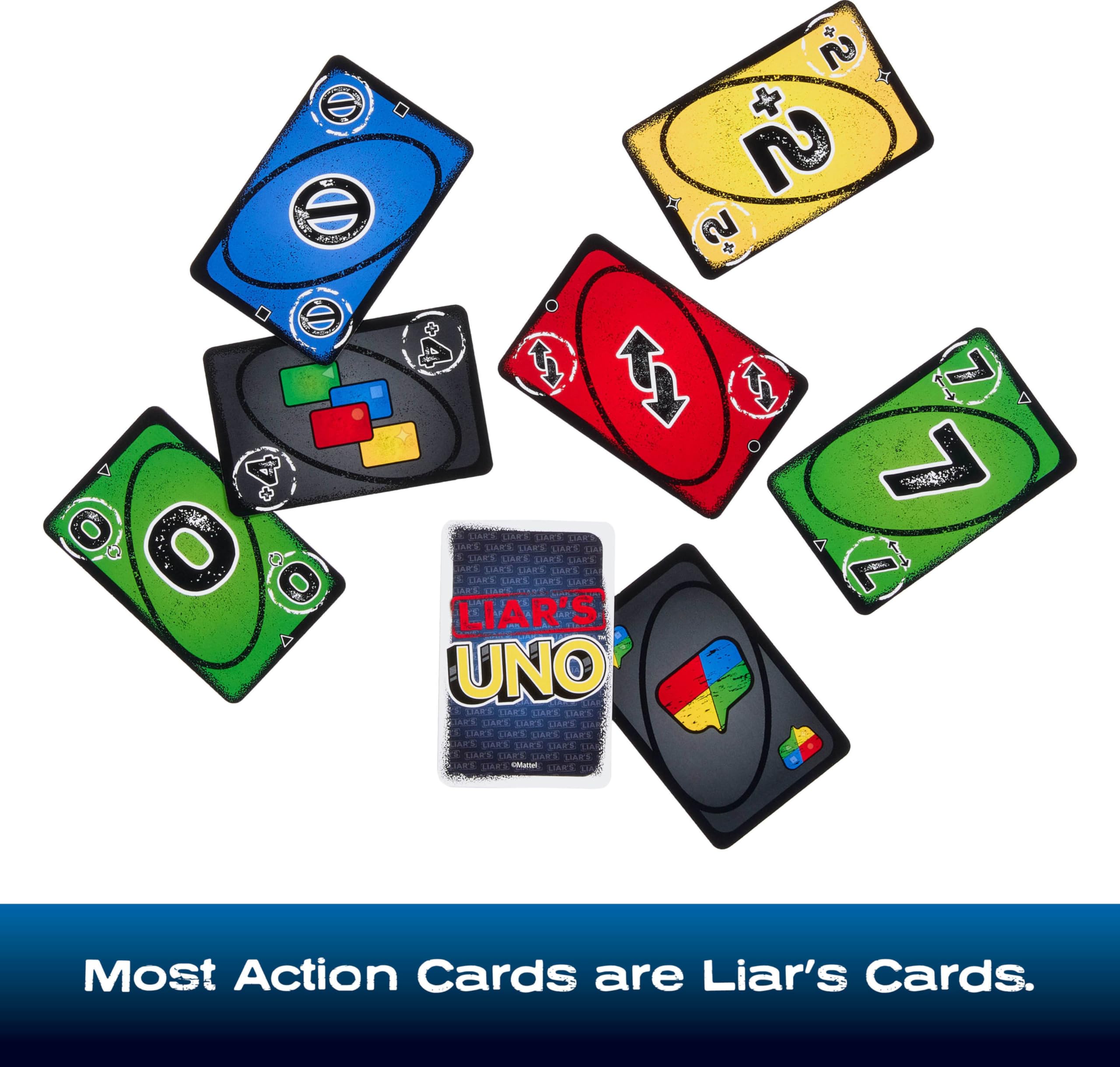 Mattel Games Liar's UNO Card Game in Travel Tin 5