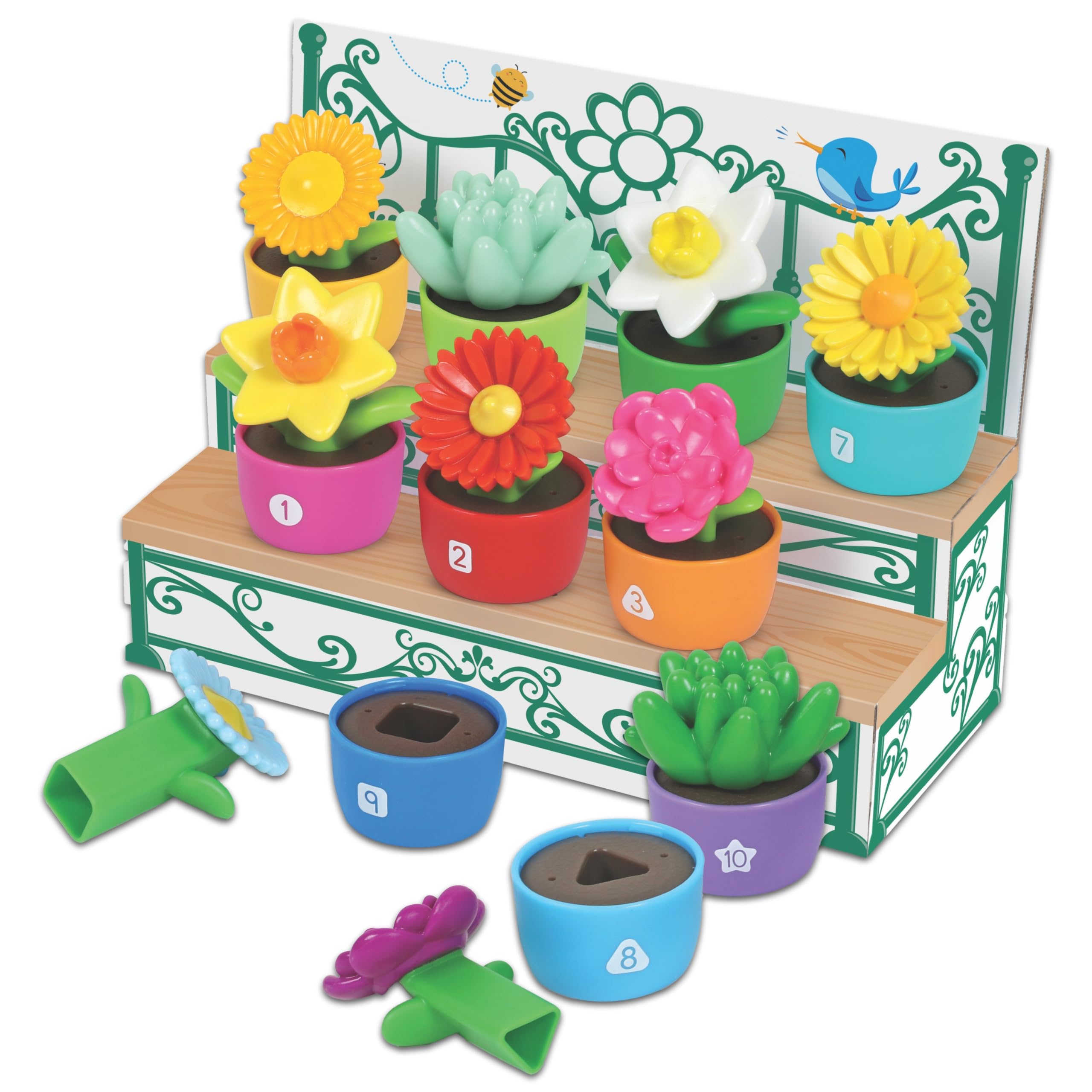 Learning Resources Shape & Colour Garden - Educational Flower Toy for Toddlers 18M+