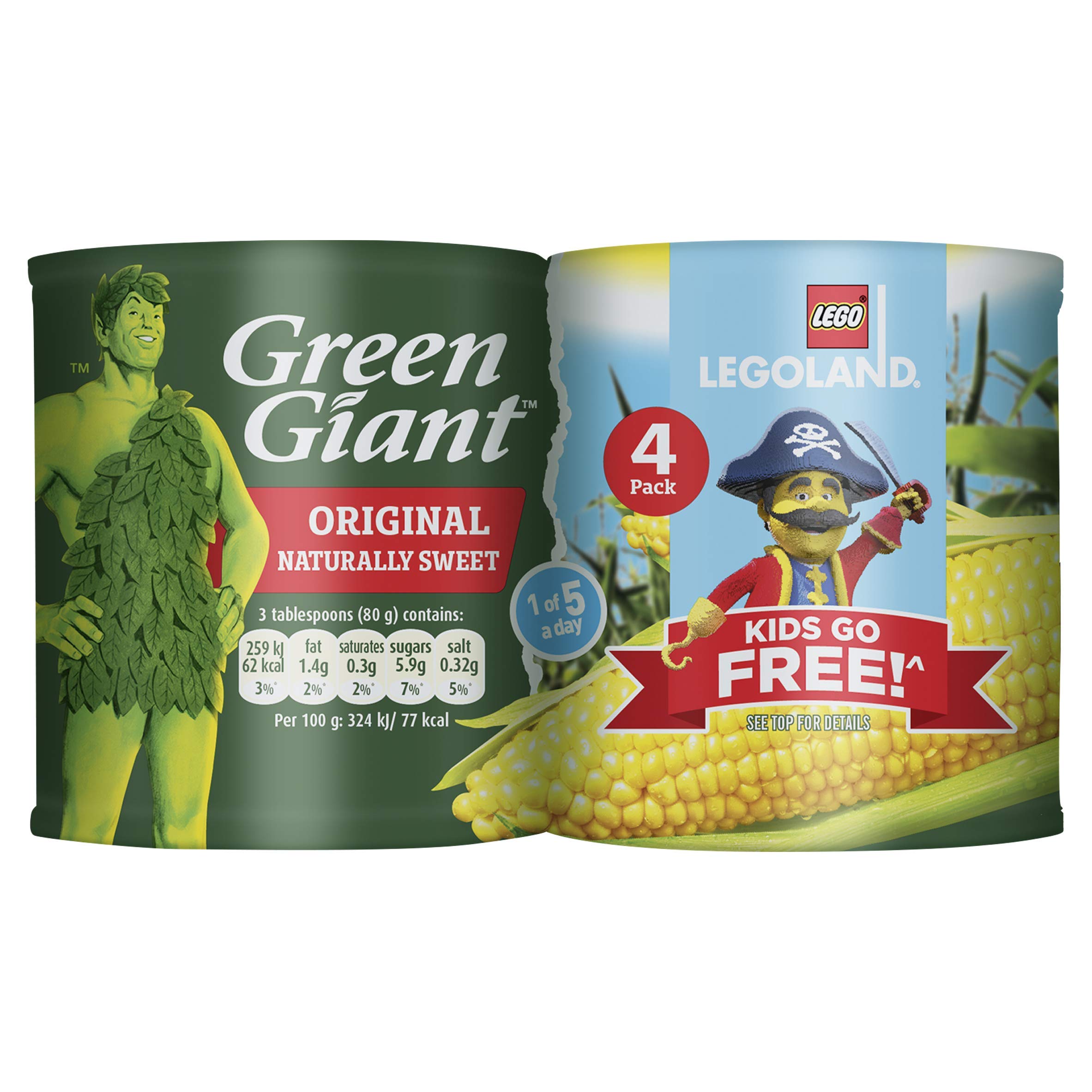 Green Giant Original Sweetcorn 4x198g