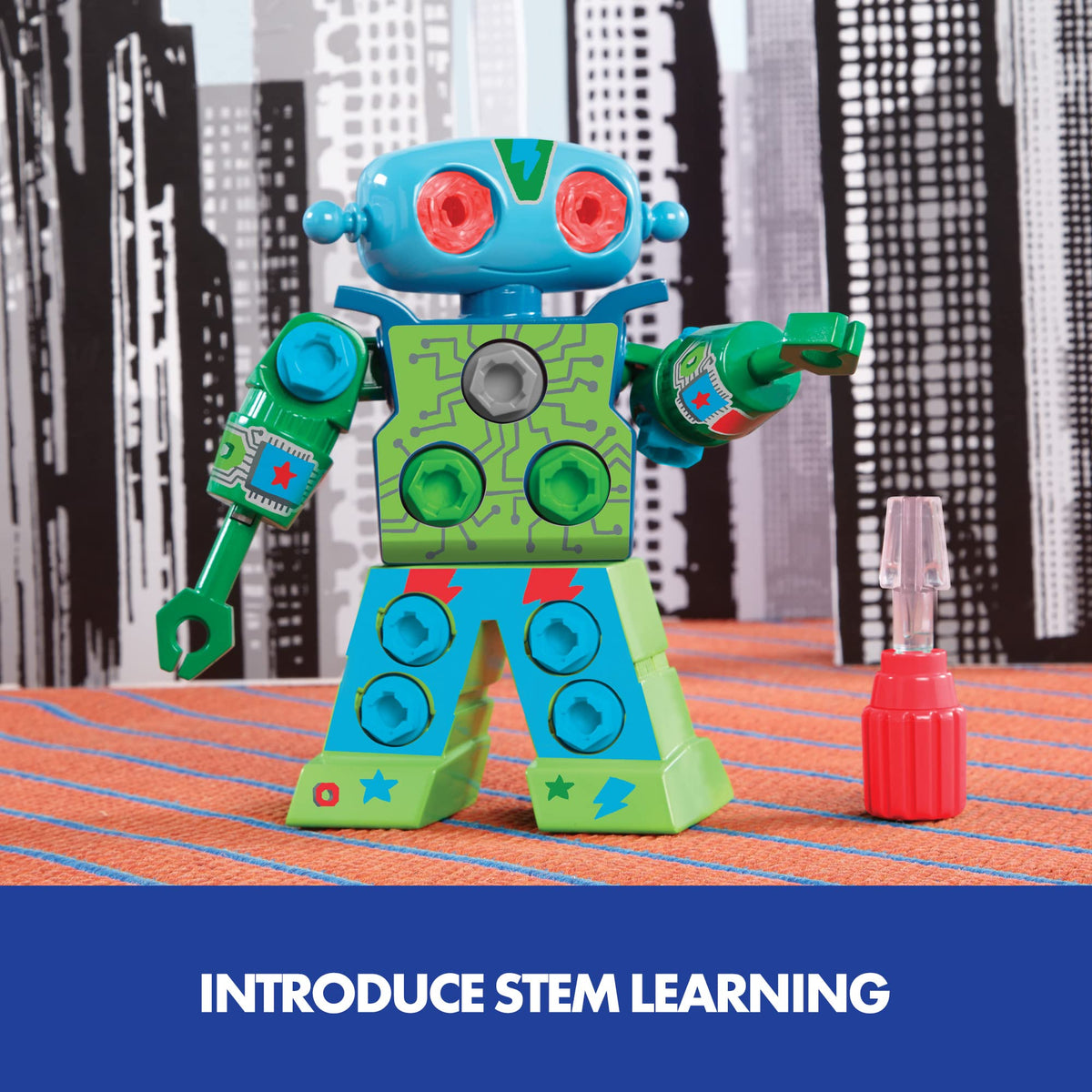 Educational Insights Design & Drill Robot Building Set - STEM Learning, Fine Motor Skills | Ages 3+ 4