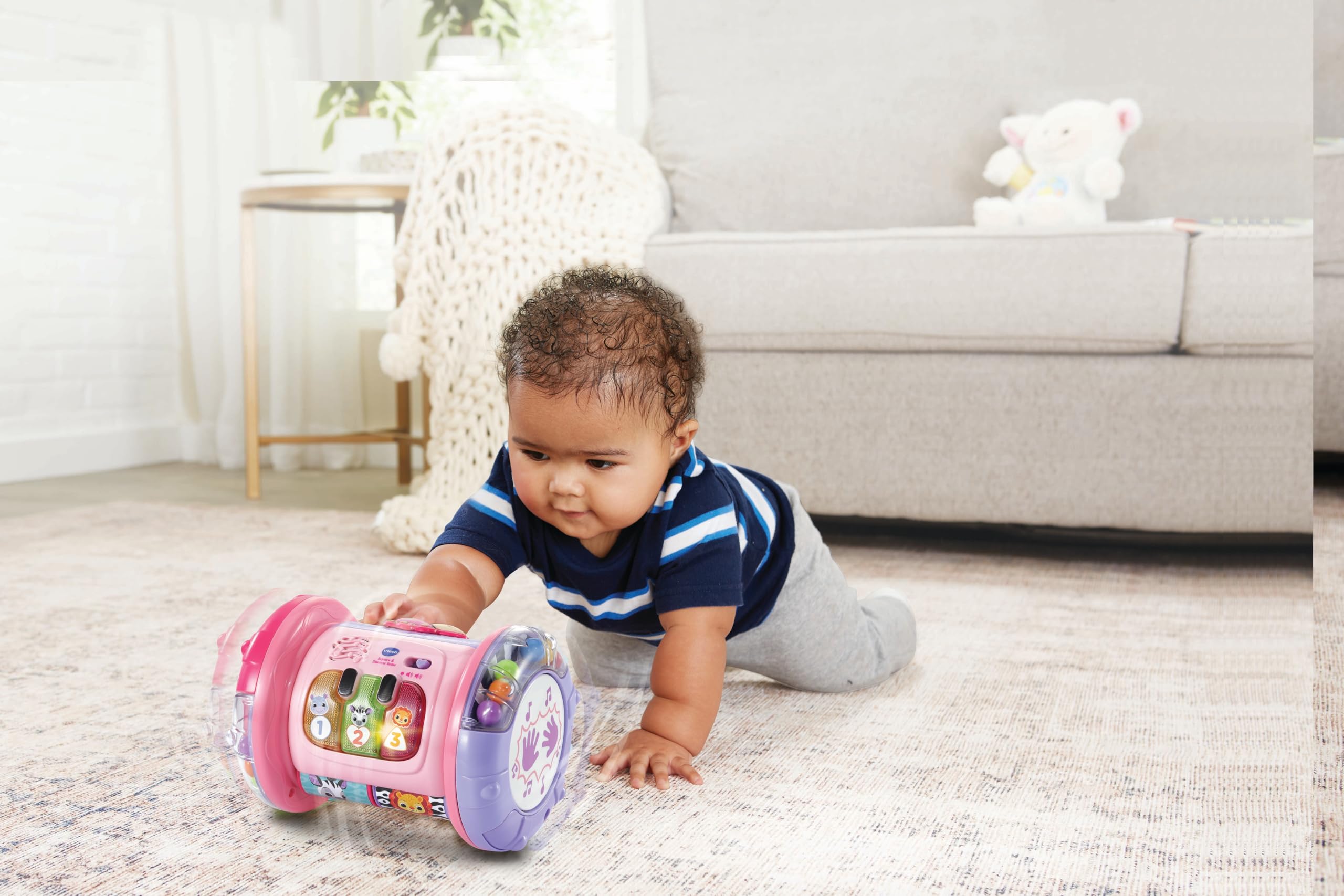 VTech Baby Explore & Discover Roller - Interactive Musical Toy with Light-Up Keys & Gears for 6+ Months 4