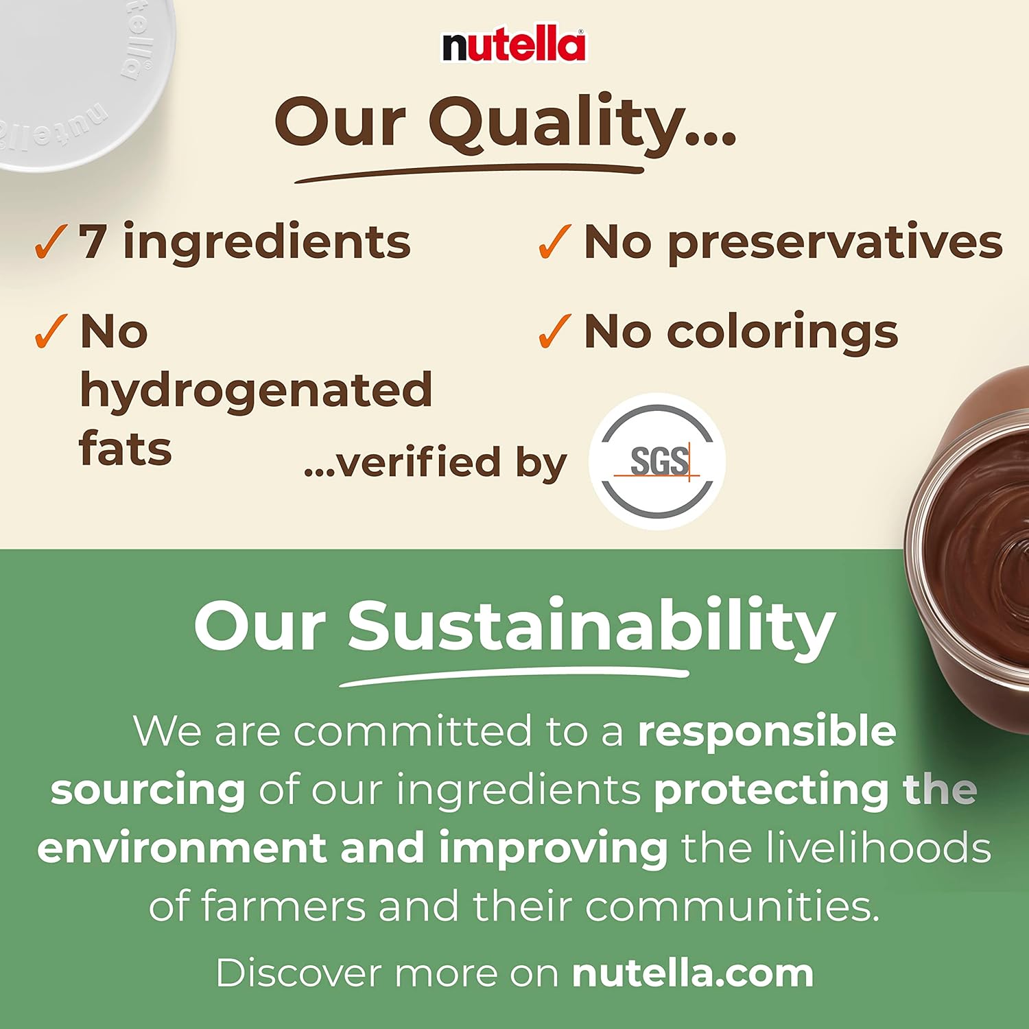 Nutella Hazelnut Chocolate Spread 350g Jar - Cocoa & Hazelnut Spread for Pancakes 10