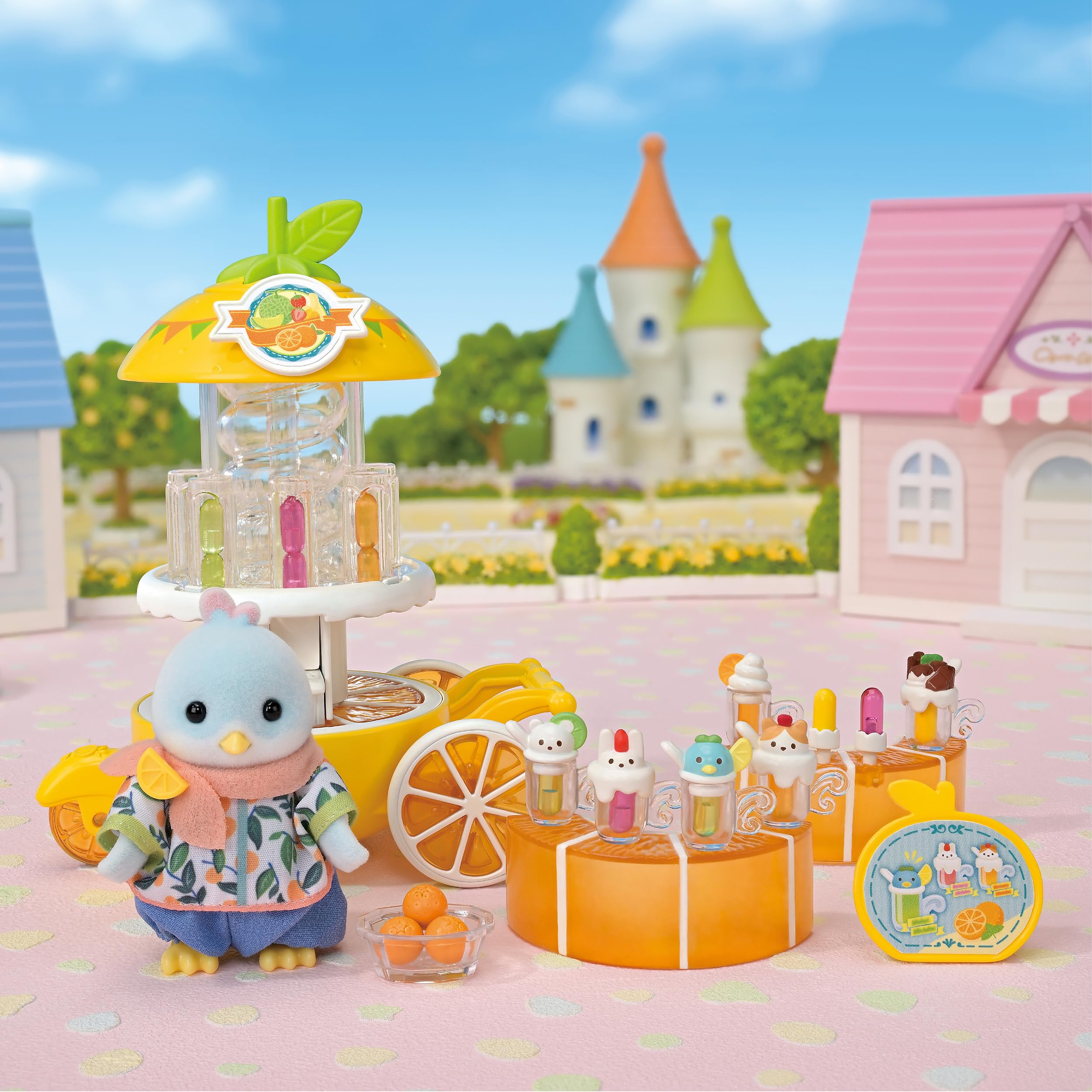 Sylvanian Families Citrus Bird Juice Stand Playset | Figure Included | Ages 3+