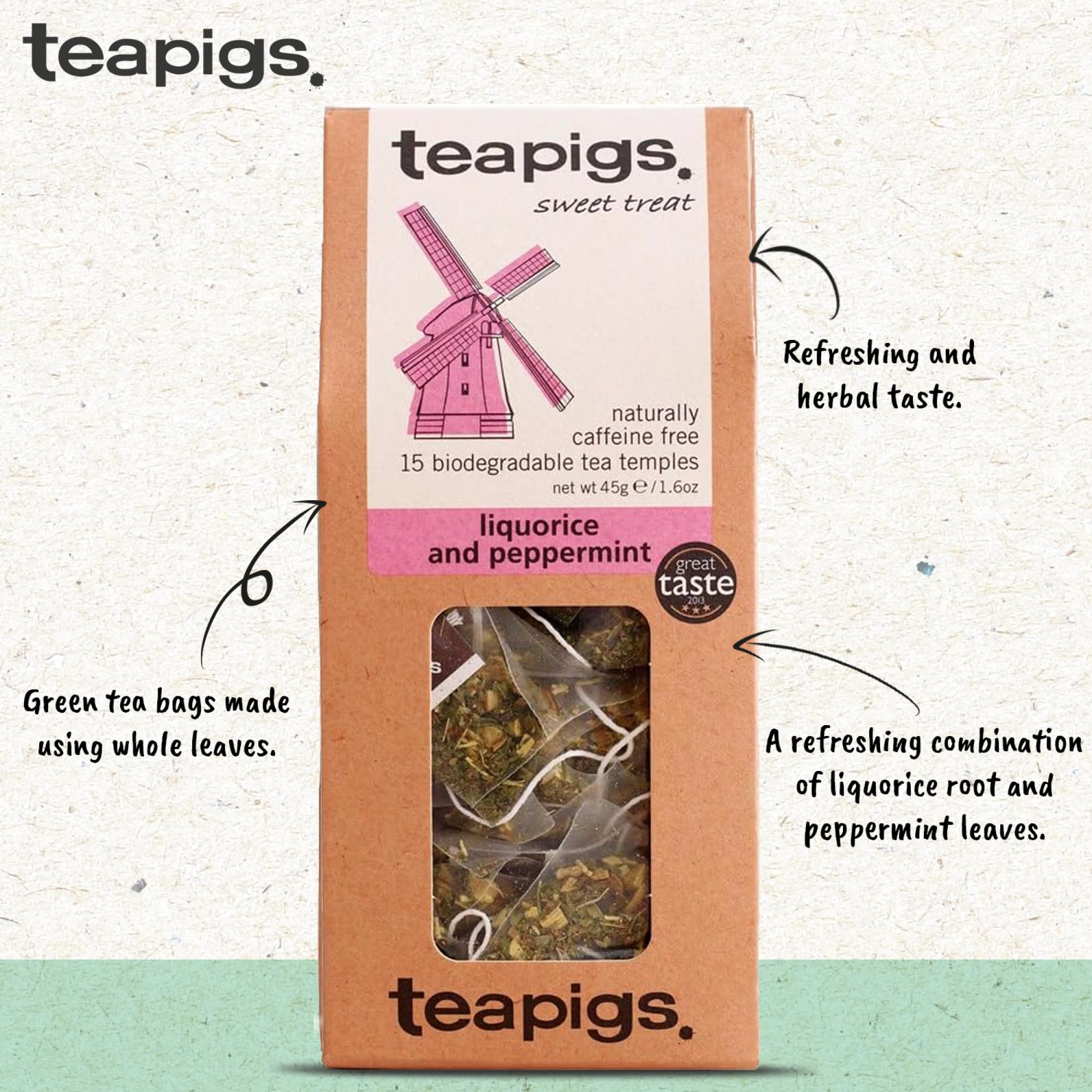 teapigs Liquorice & Peppermint Tea - Caffeine-Free Herbal Tea Bags with Natural Ingredients 8