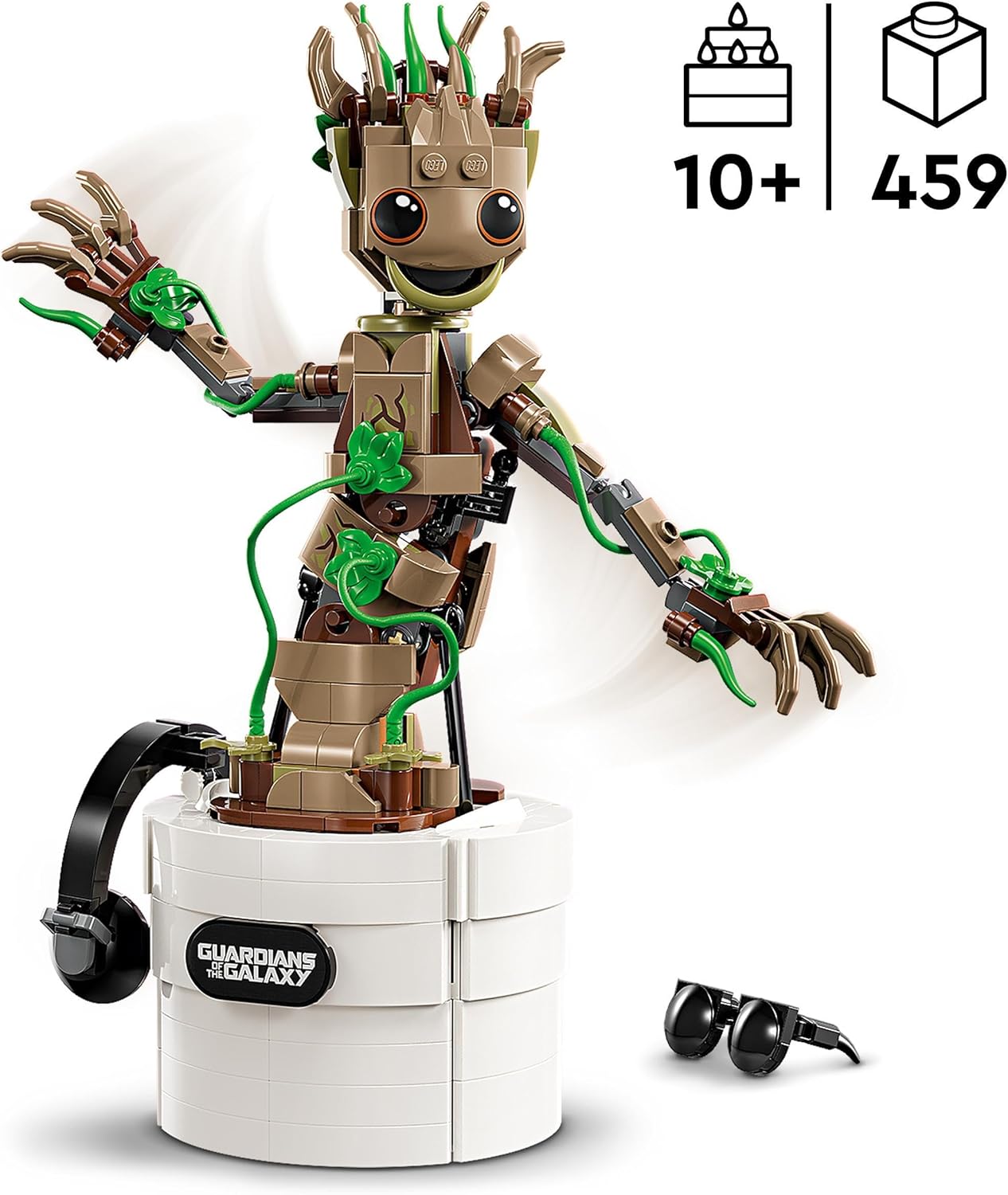 LEGO Marvel Dancing Groot Buildable Action Figure - Interactive Posable Toy with Handle-Activated Dance Function 7