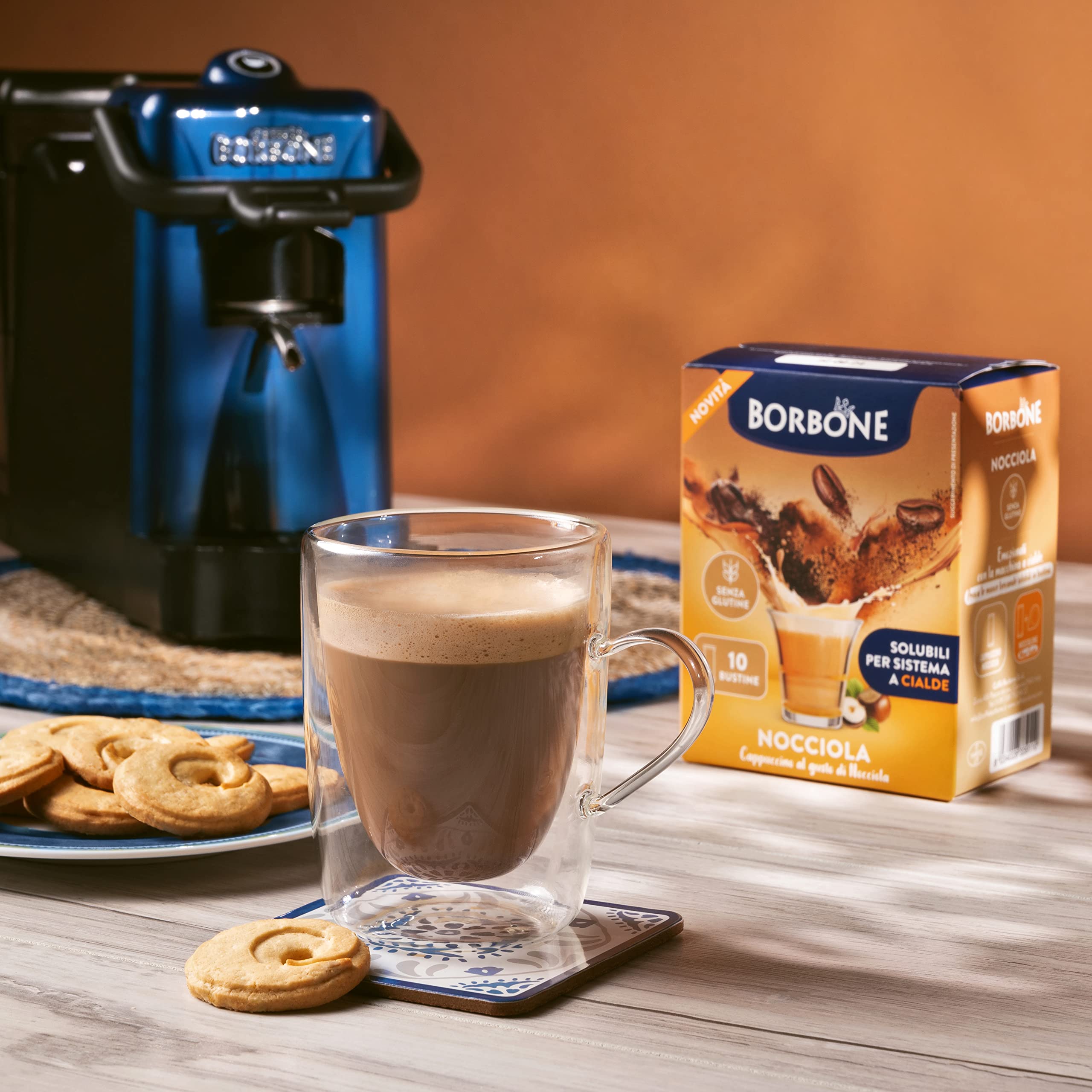 Caffè Borbone Hazelnut Sticks, 80 Sticks (8 x 10) - Instant Hazelnut Cappuccino for Pod Systems 9