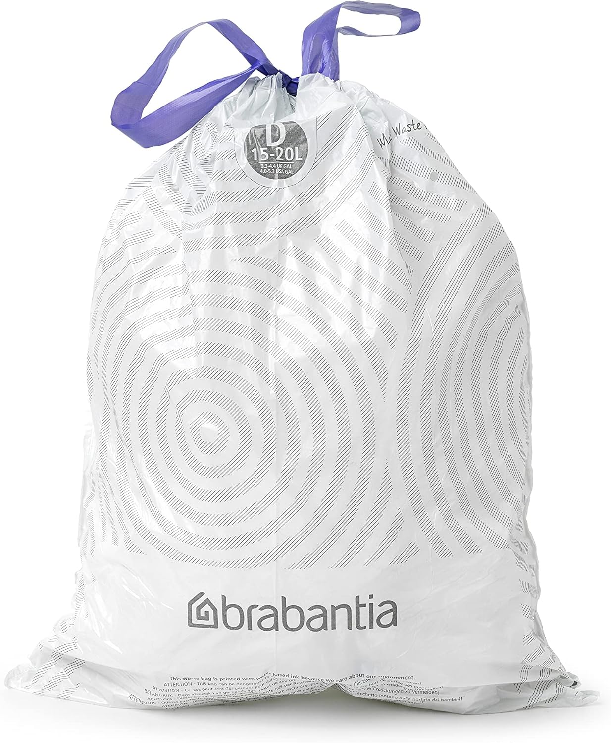 Brabantia PerfectFit 20L Thick Plastic Bin Liners with Tie Tape Draw - Extra Strong Trash Bags 5