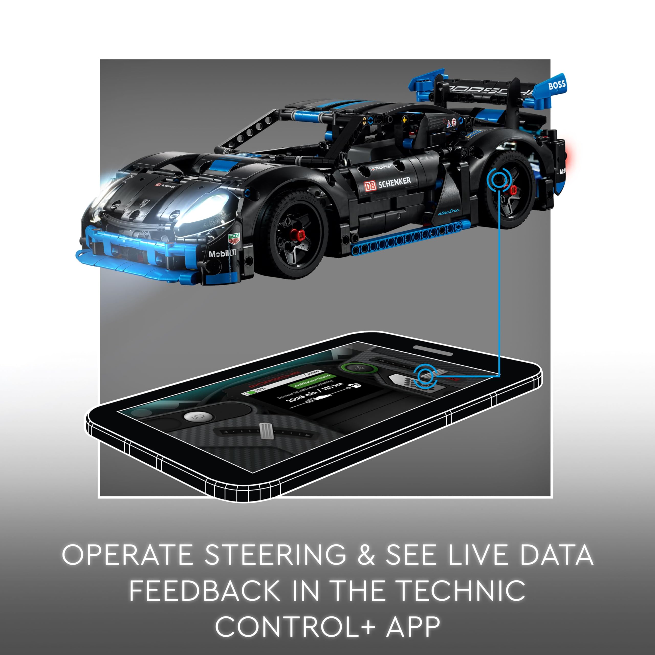 LEGO Technic Porsche GT4 e-Performance Race Car - Remote-Controlled Building Set for Ages 10+ 11