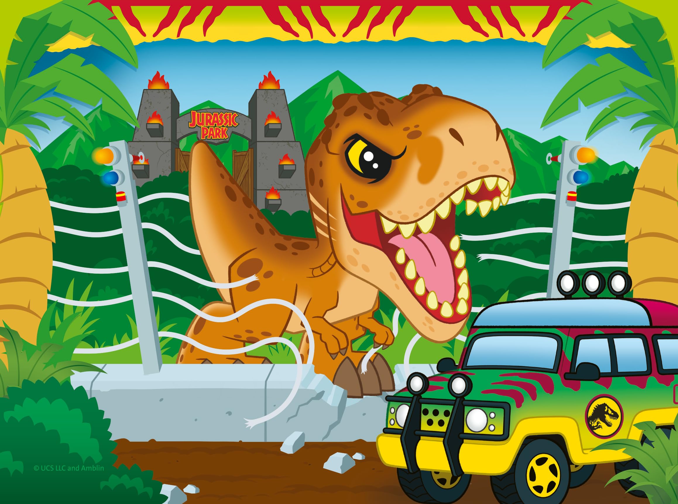 Ravensburger Jurassic World Explorers 4 in a Box Jigsaw Puzzles for Kids Age 3+ | 12, 16, 20, 24 Pieces
