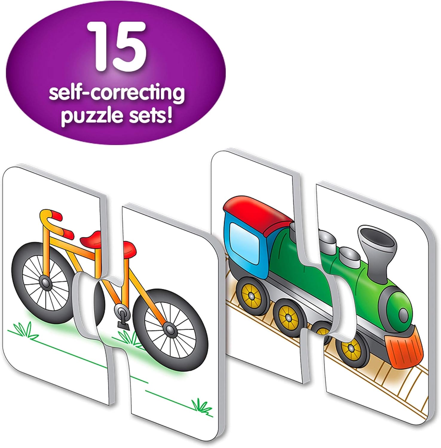 My First Match It! Things That Go Puzzle Set - Educational Vehicle Puzzles for Toddlers 2-5 Years 4