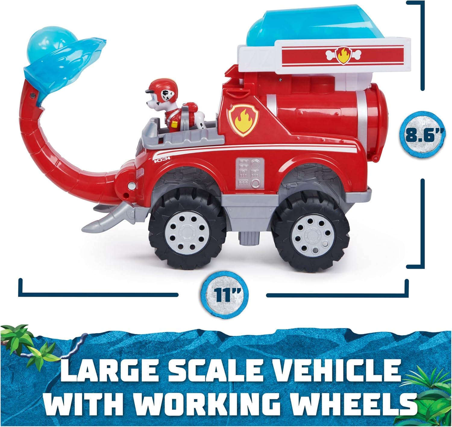 Paw Patrol Jungle Pups Marshall’s Deluxe Elephant Vehicle with Projectile Launcher - Action Playset for Kids 7