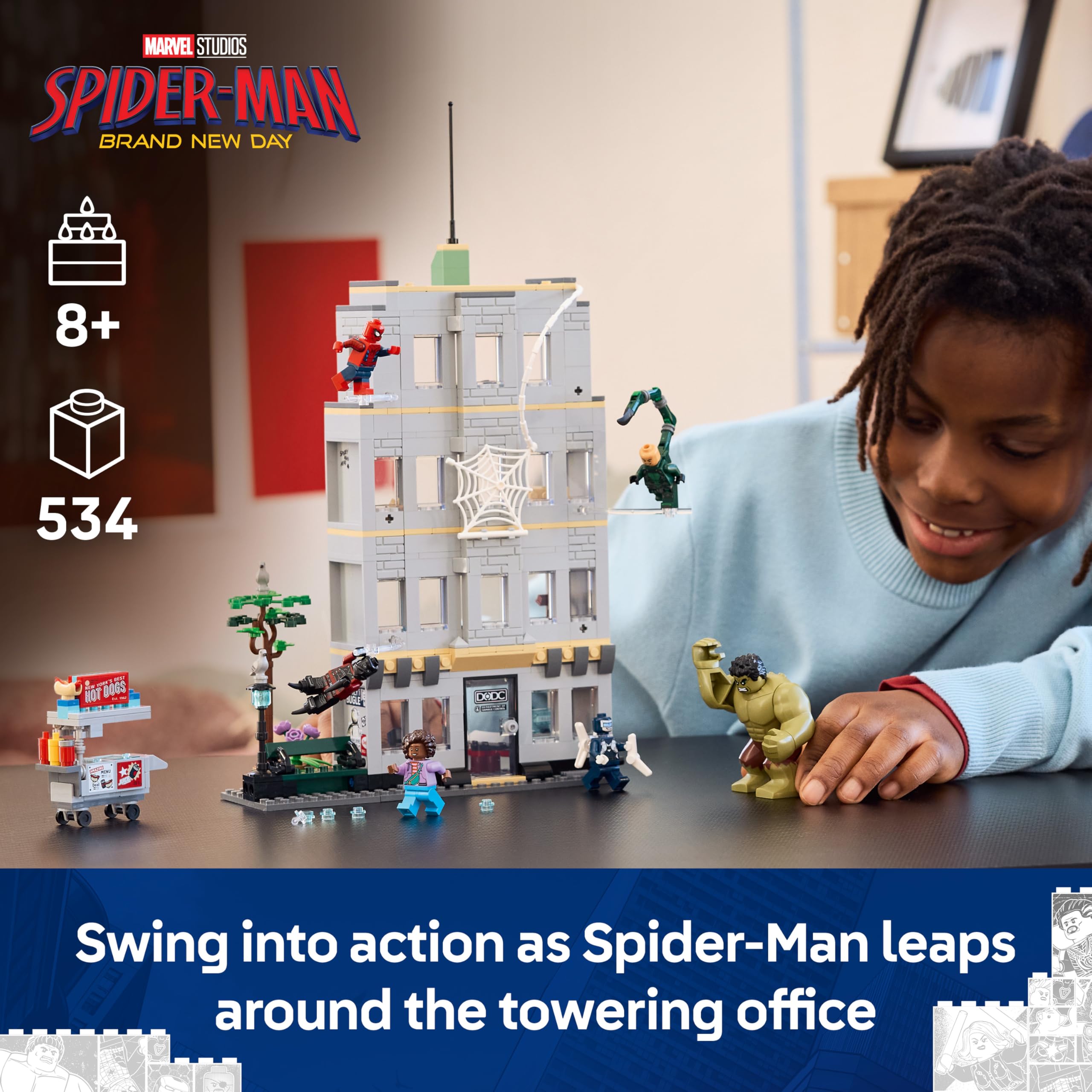 LEGO Marvel Spider-Man vs. Hulk Epic Clash Building Set 76350 for Ages 8+ 2