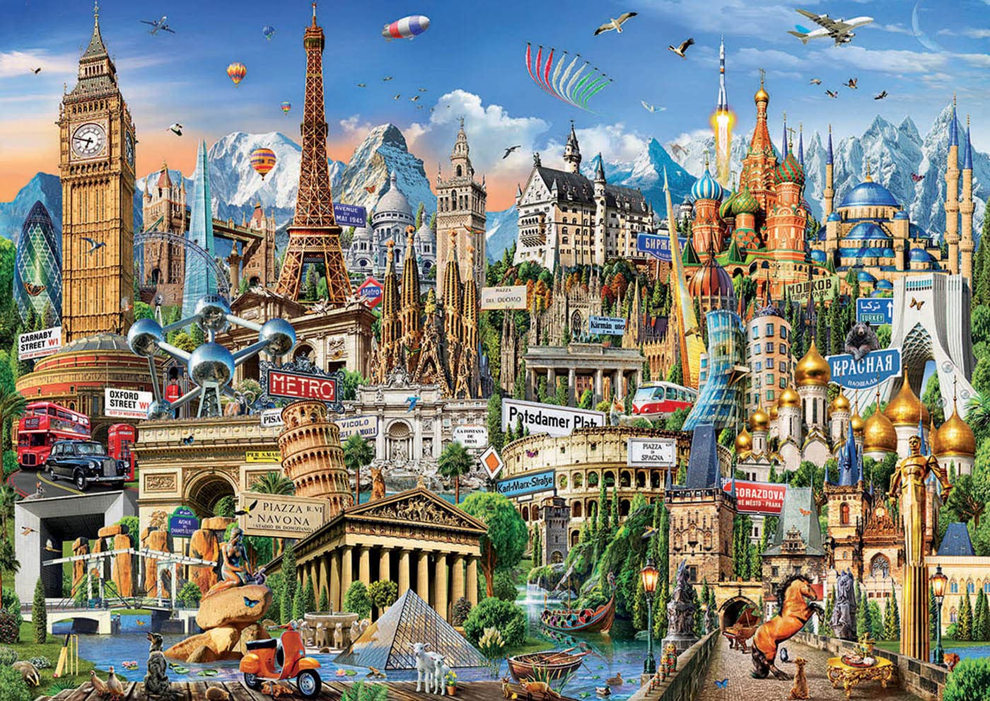 Educa Borrás 17697 Symbol of Europe 2000 Piece Jigsaw Puzzle - Landmarks of Europe 4