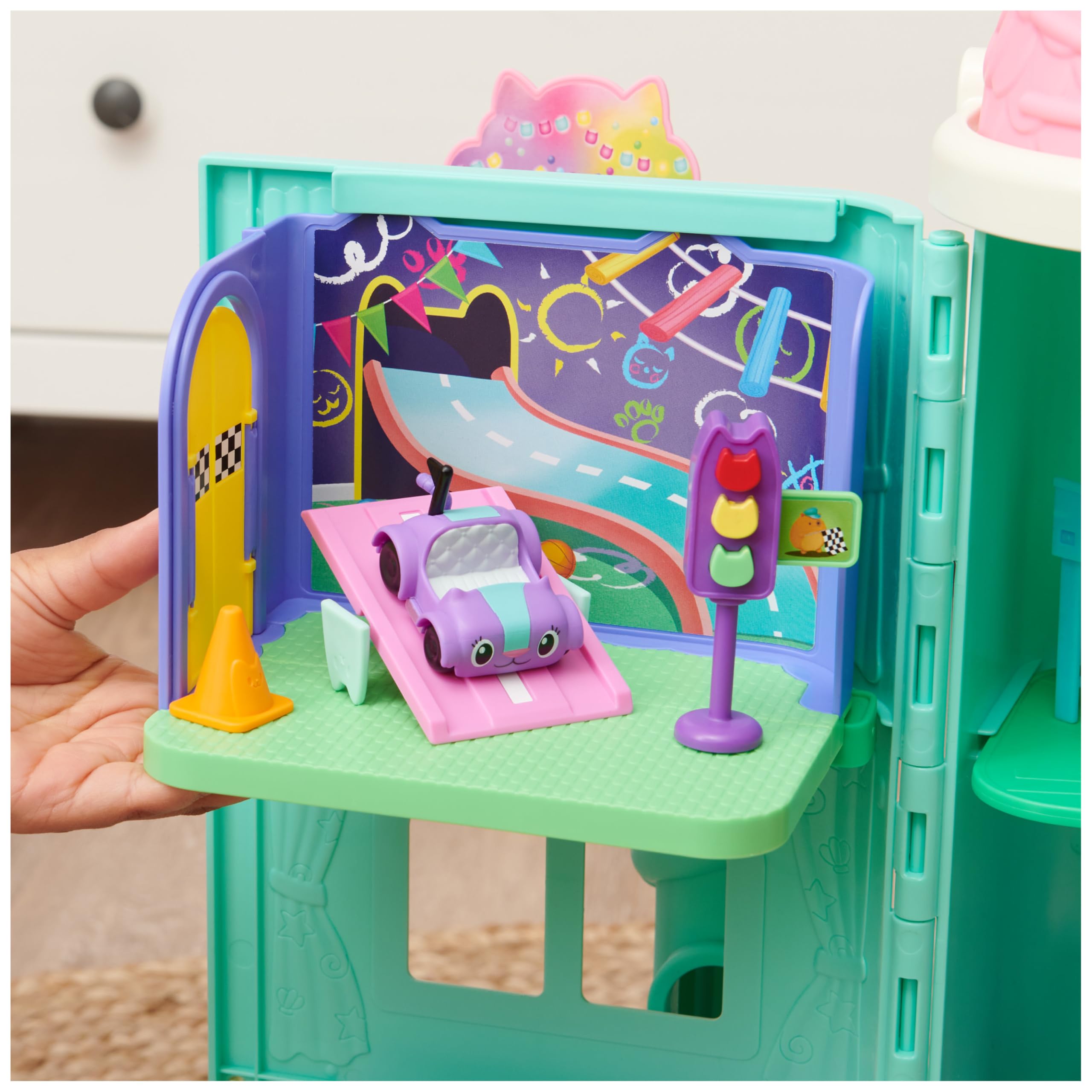 Gabby’s Dollhouse Carlita Purr-ific Play Room - Playset with Toy Car & Accessories for Ages 3+ 7