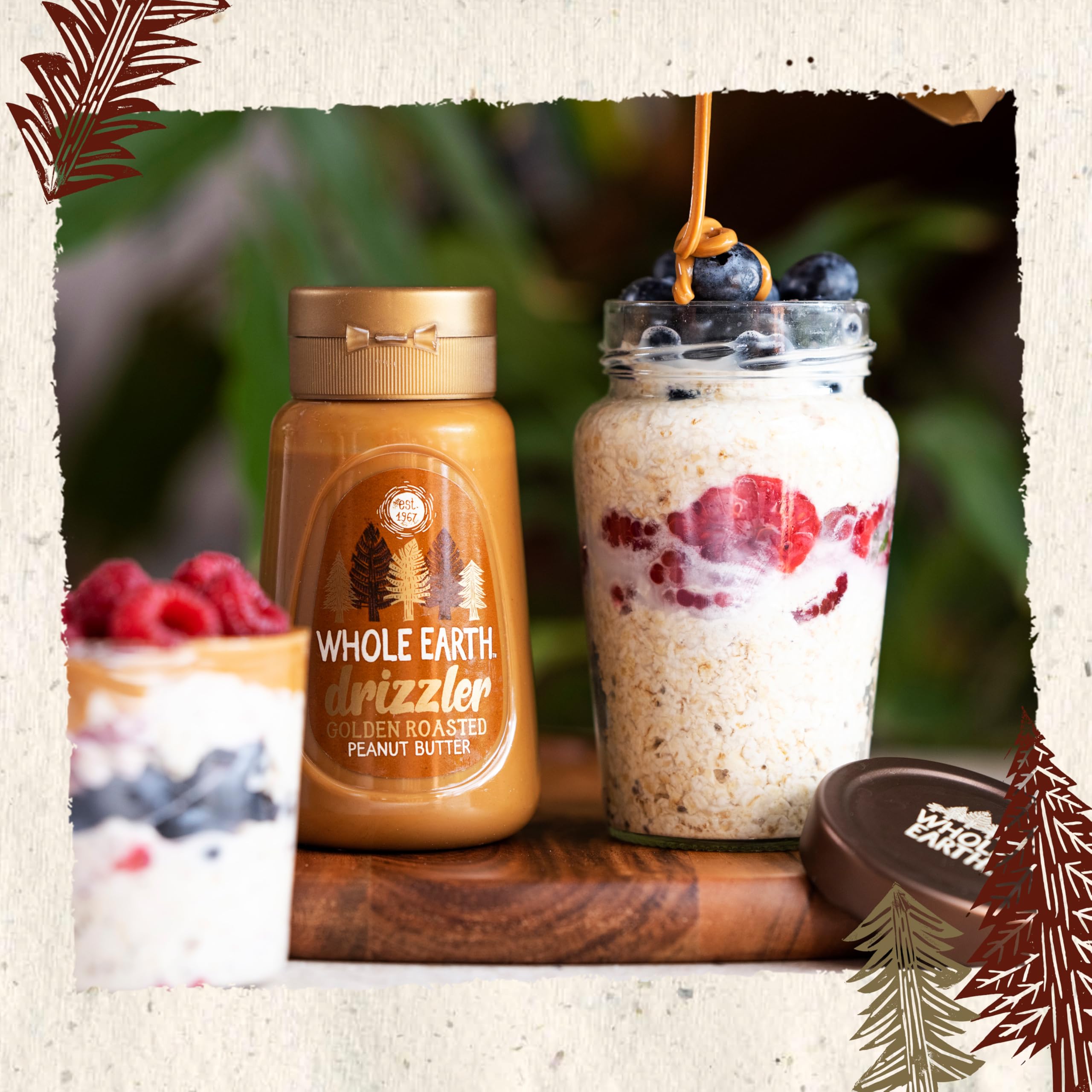 Whole Earth Drizzler Golden Roasted Peanut Butter - Super Smooth Squeezy Runny Nut Spread 1 x 320g 12