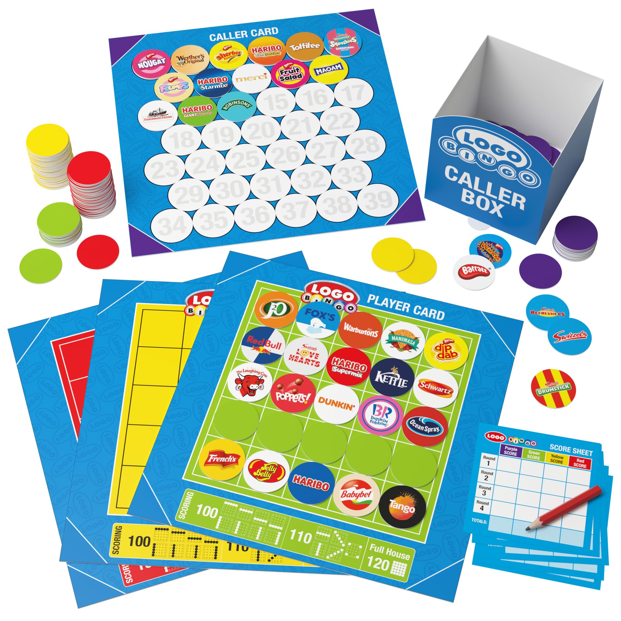 Drumond Park Logo Bingo Game - Family Board Game with Brand Tokens 5