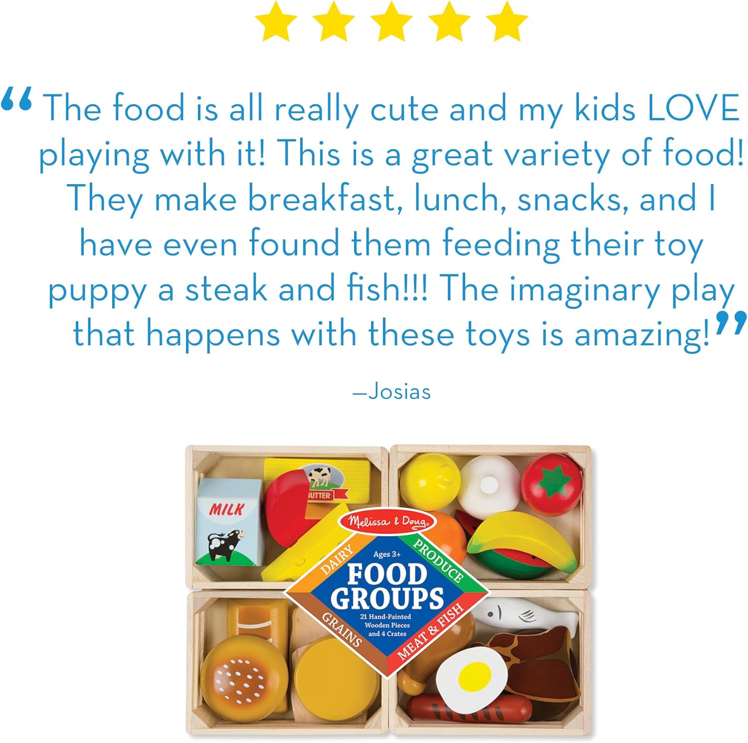 Melissa & Doug Food Groups Wooden Play Food Set - Pretend Play & Educational Toy for Ages 3+ 9