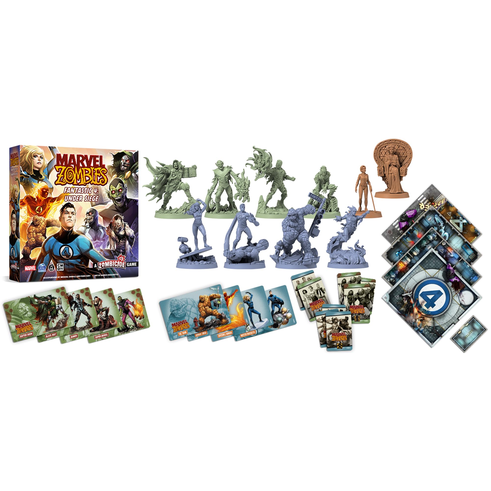 CMON Marvel Zombies: Fantastic 4 Under Siege Miniatures Board Game (CMNMZB004) 3