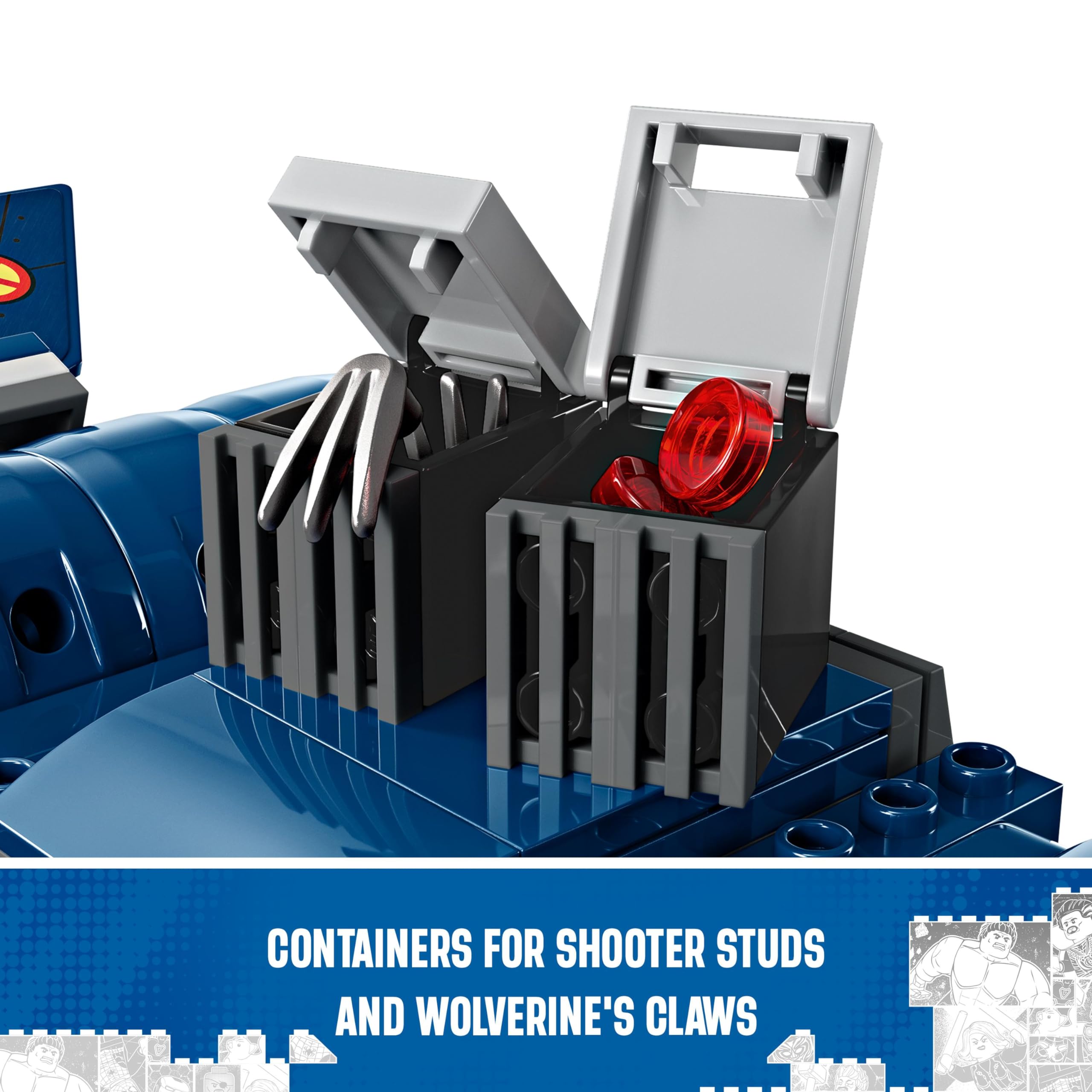 LEGO Marvel X-Men X-Jet Buildable Toy Plane - 359-Piece Set with 4 Minifigures for Kids 8+ 12