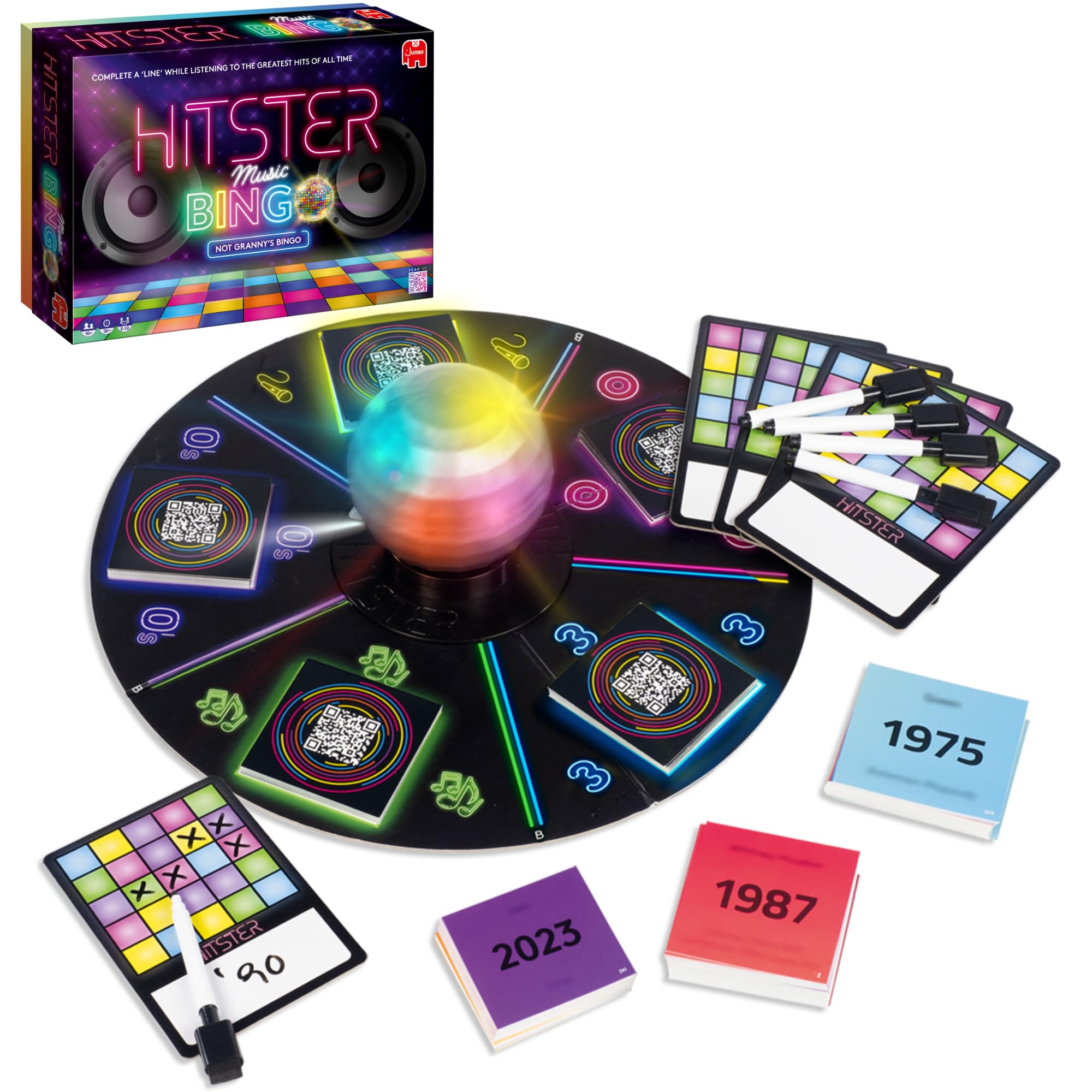 Hitster Bingo - The Electronic Music Trivia Game for Adults - Fun Party Game with Spotify Integration