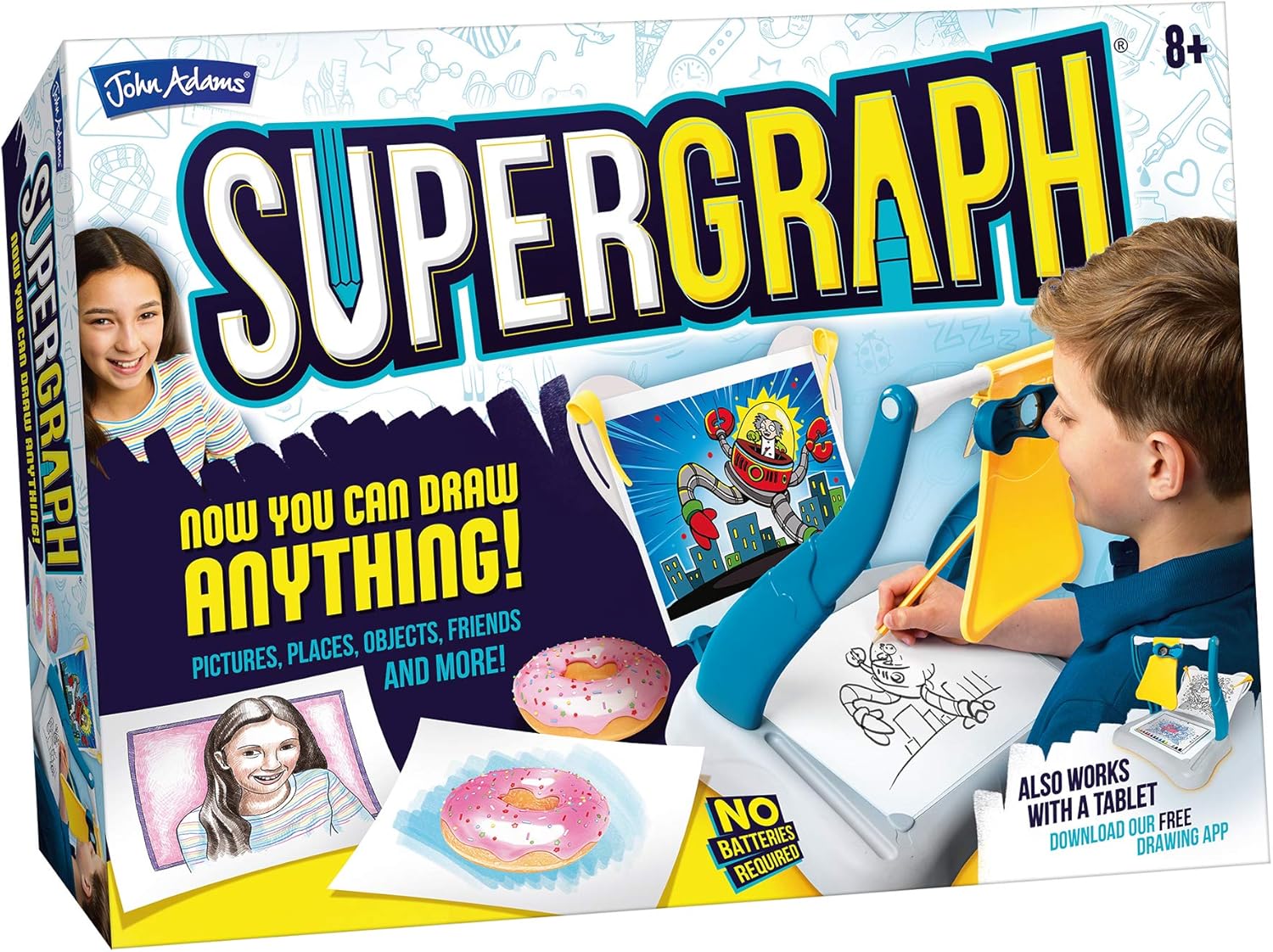 SuperGraph Drawing Station - Optical Drawing Tool for Kids 8+