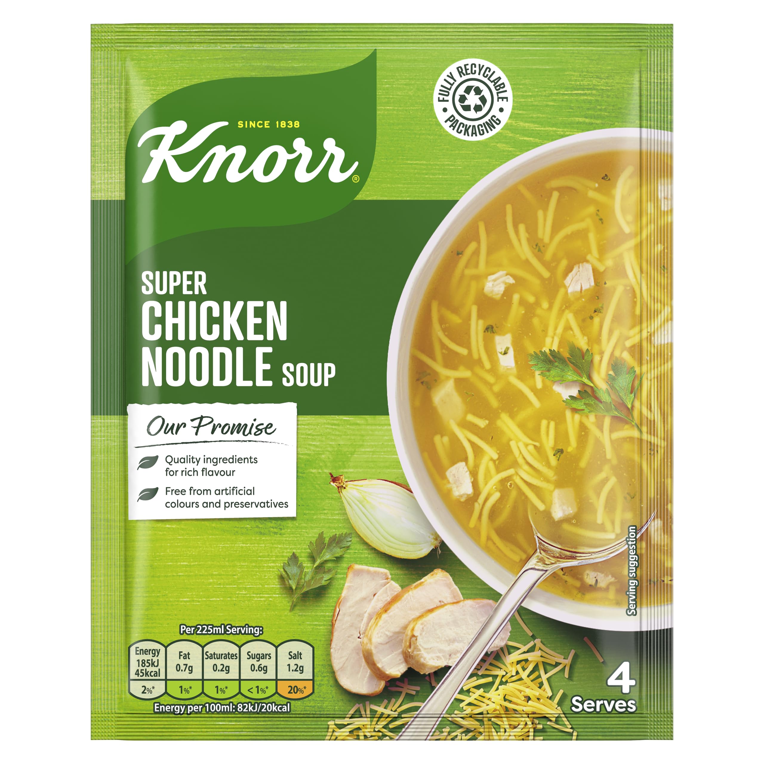Knorr - Super Chicken Noodle Trockensuppe 612g (12 x 51g) 3