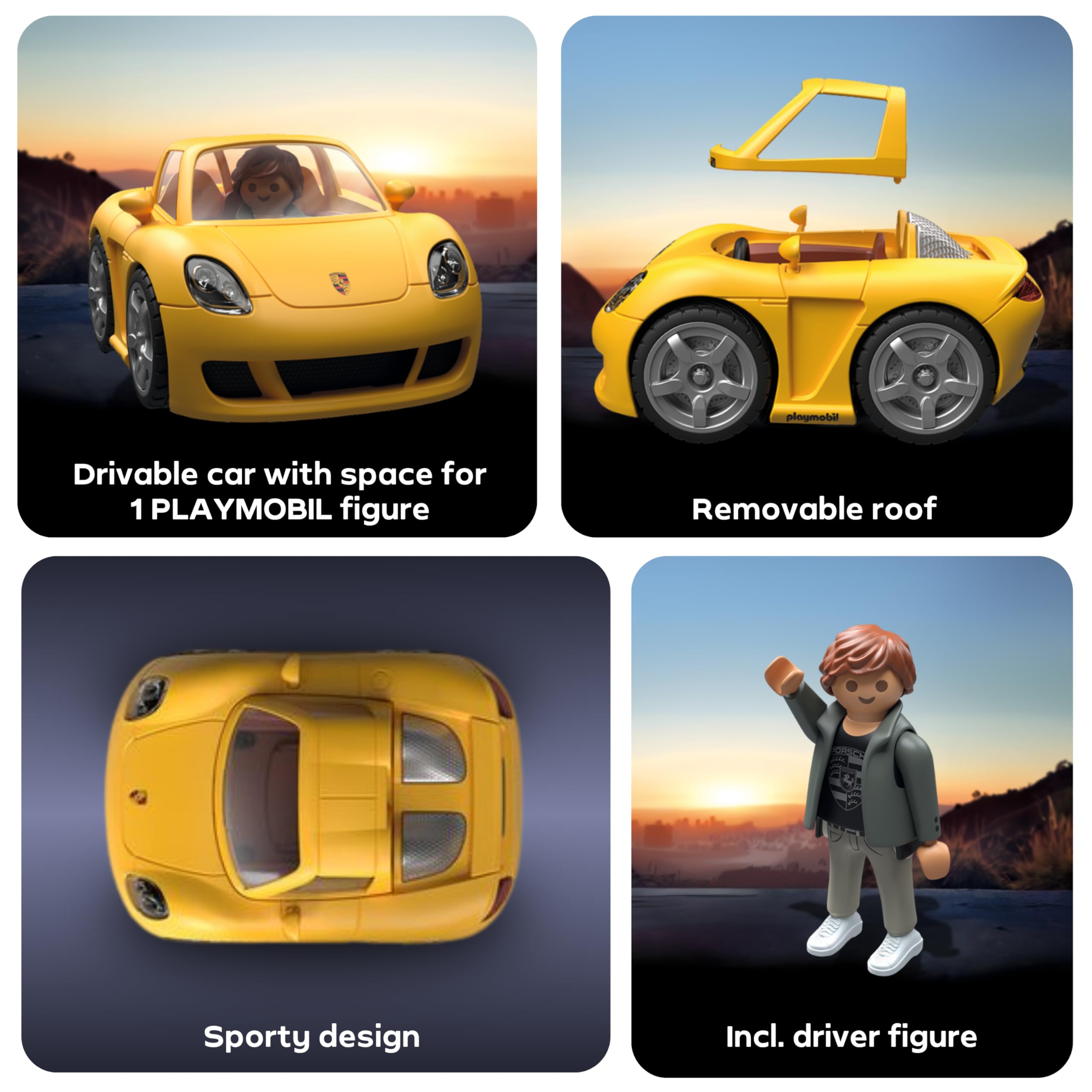 Playmobil Porsche Carrera GT - Model Car with Driver Figure for Kids 4+ 11