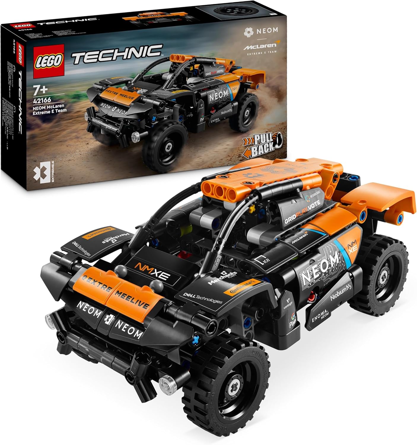 LEGO Technic NEOM McLaren Extreme E Race Car Toy - Pull-Back Action Vehicle for Kids 7+
