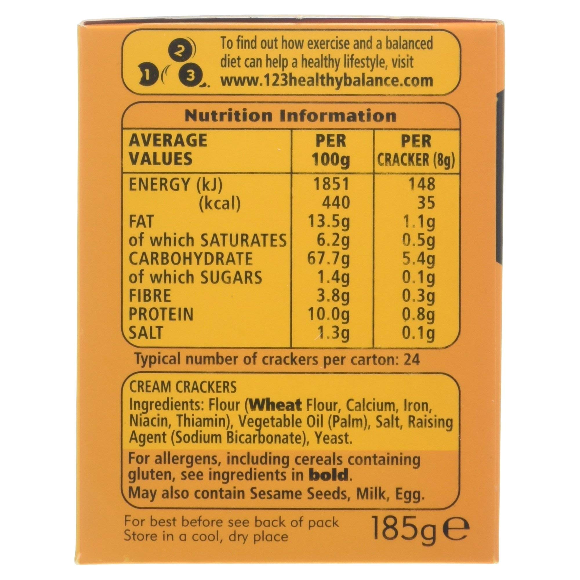 JACOB'S Cream Cracker Multipack 8 Snack Packs, 185 g 7