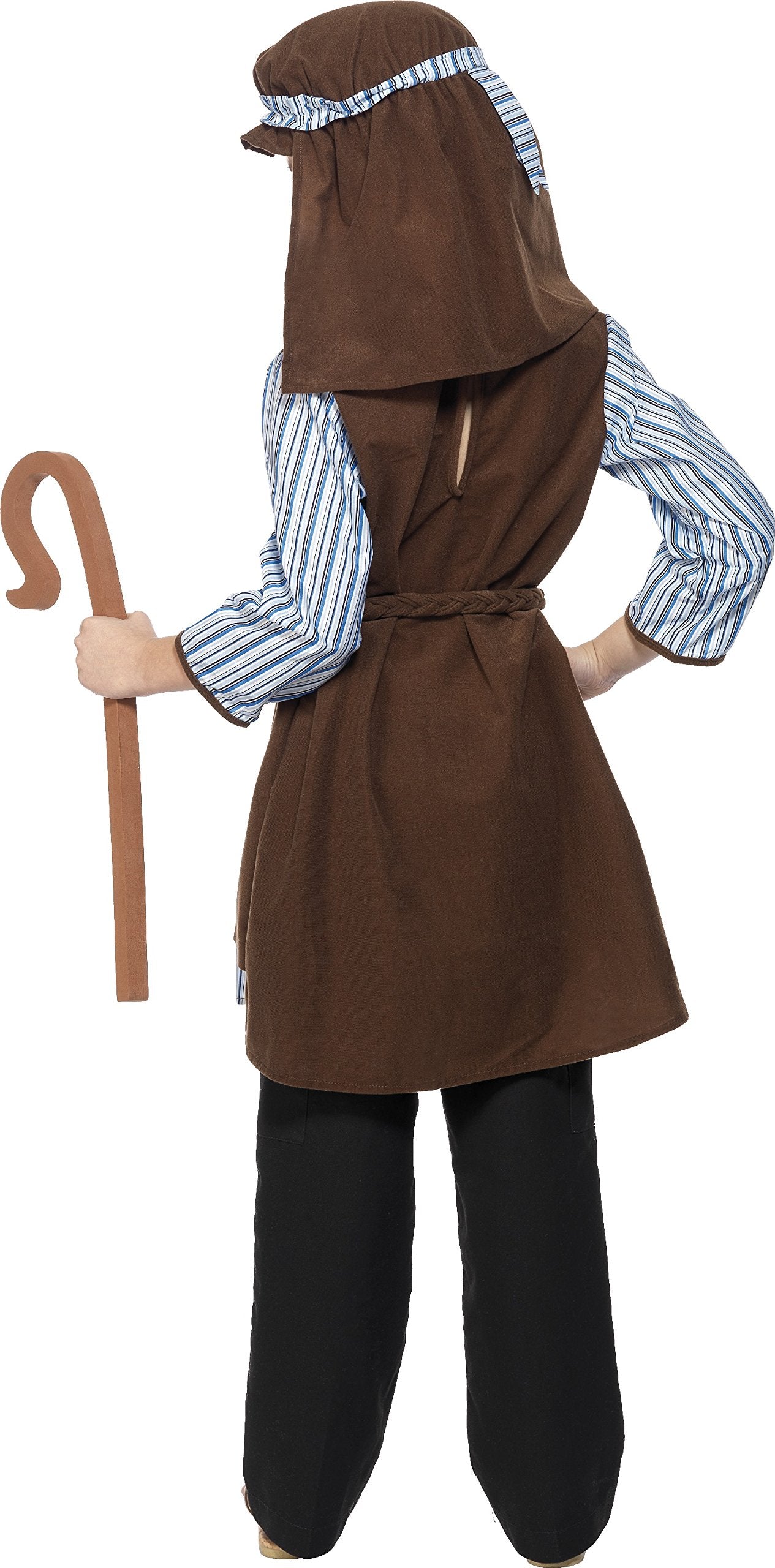Smiffys Kids Deluxe Shepherd Costume - Brown, Age 7-9 Years 7