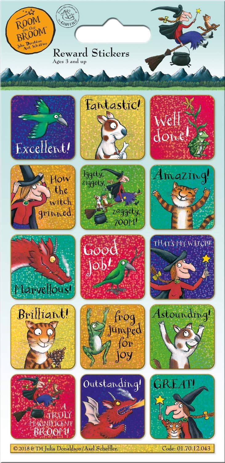 Paper Projects Room on the Broom - Sparkly Reusable Foil Reward Stickers