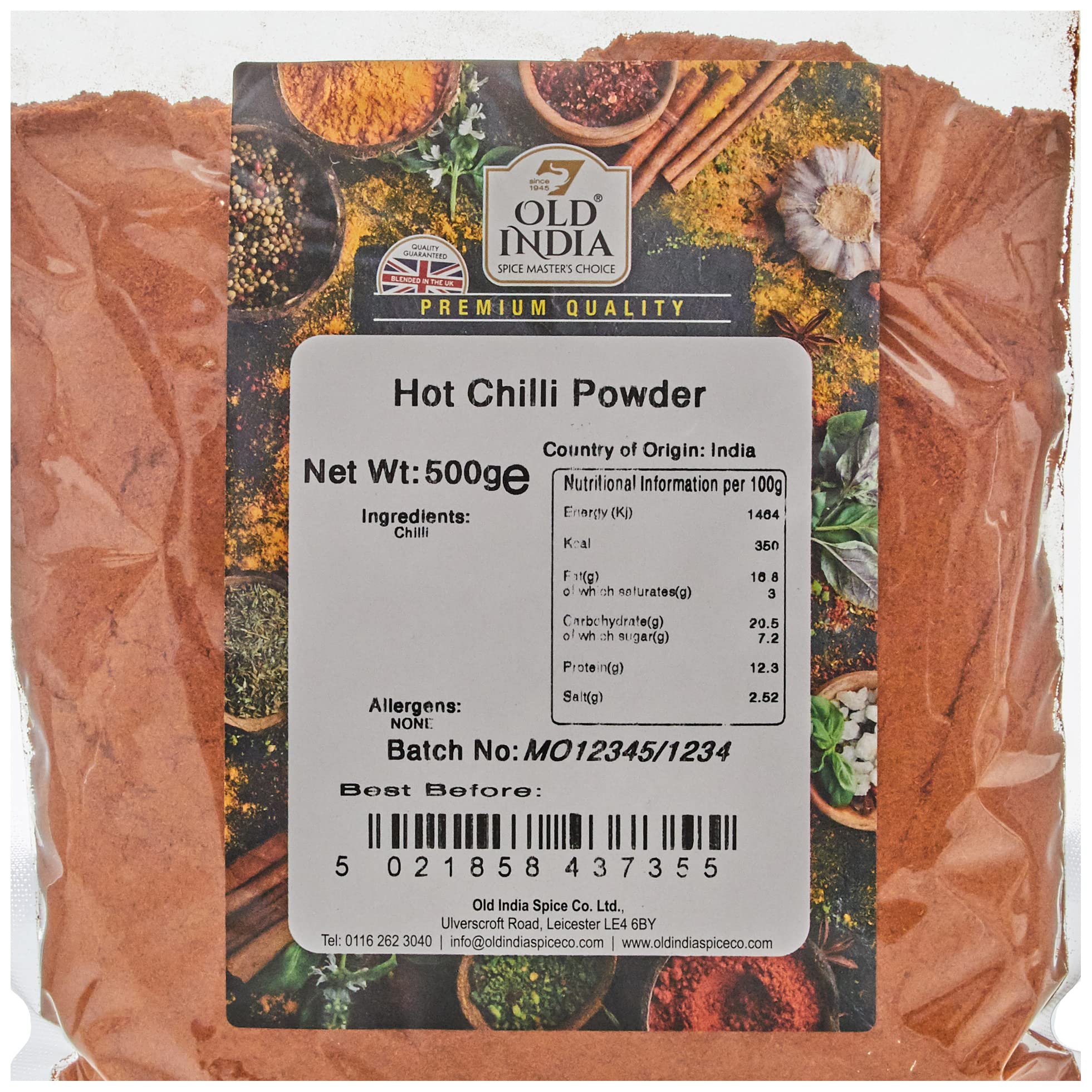 Old India Hot Chilli Powder 500g