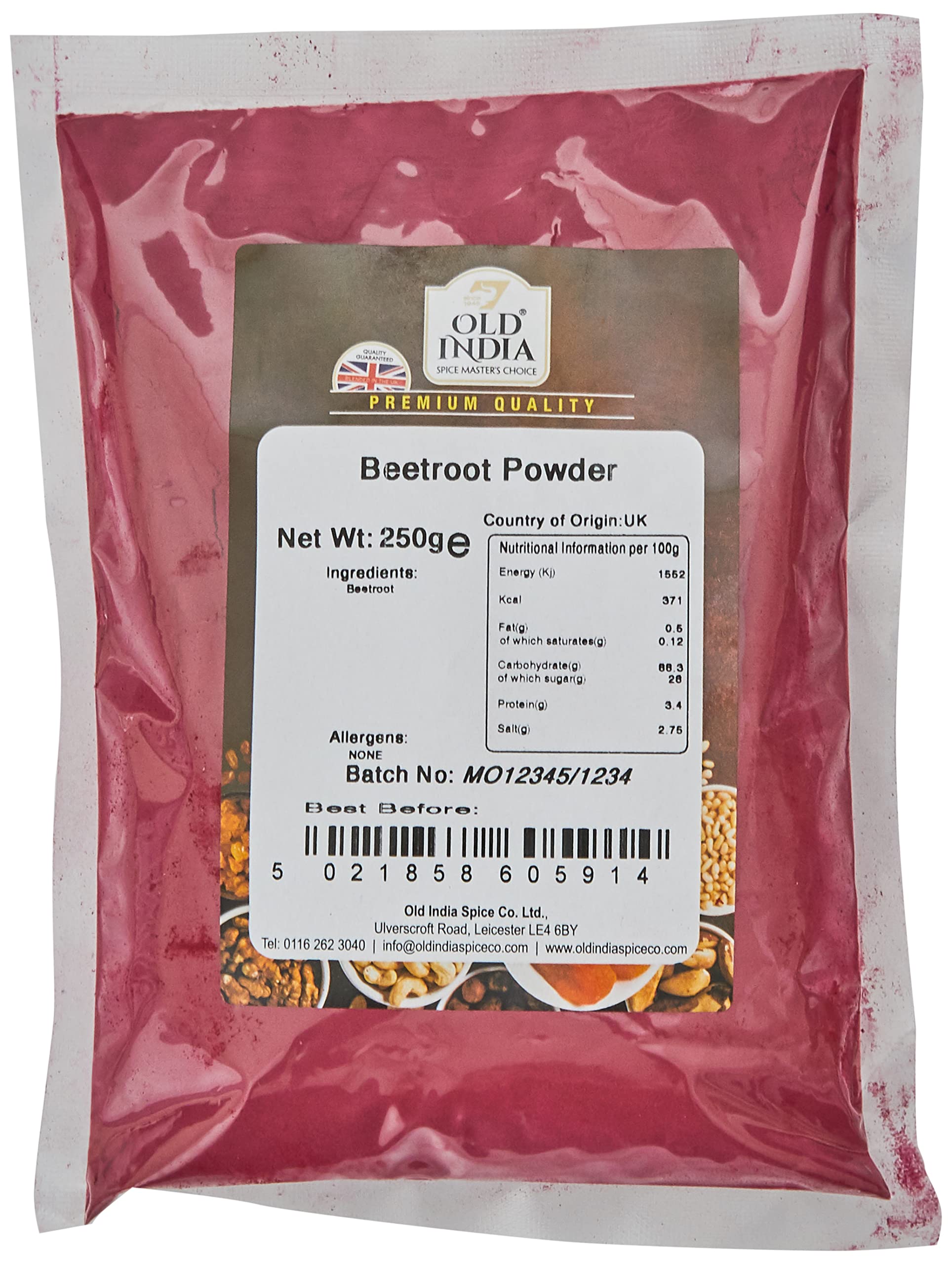 Old India Beetroot Powder 250g - Natural Beetroot Seasoning for Cooking and Baking