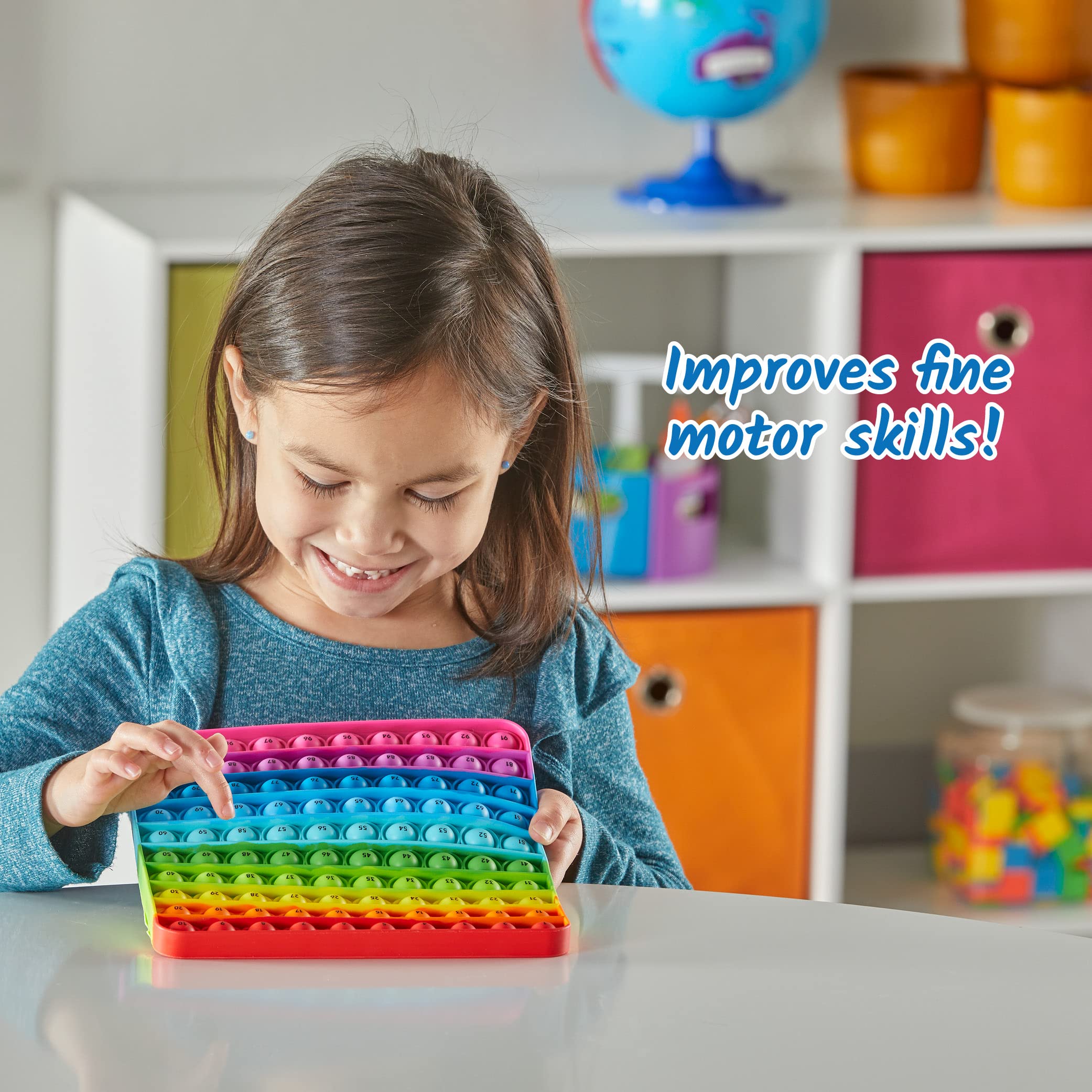 Learning Resources Hundred Board Sensory Bubble Popper - Educational Math Toy for Kids 3+ 5