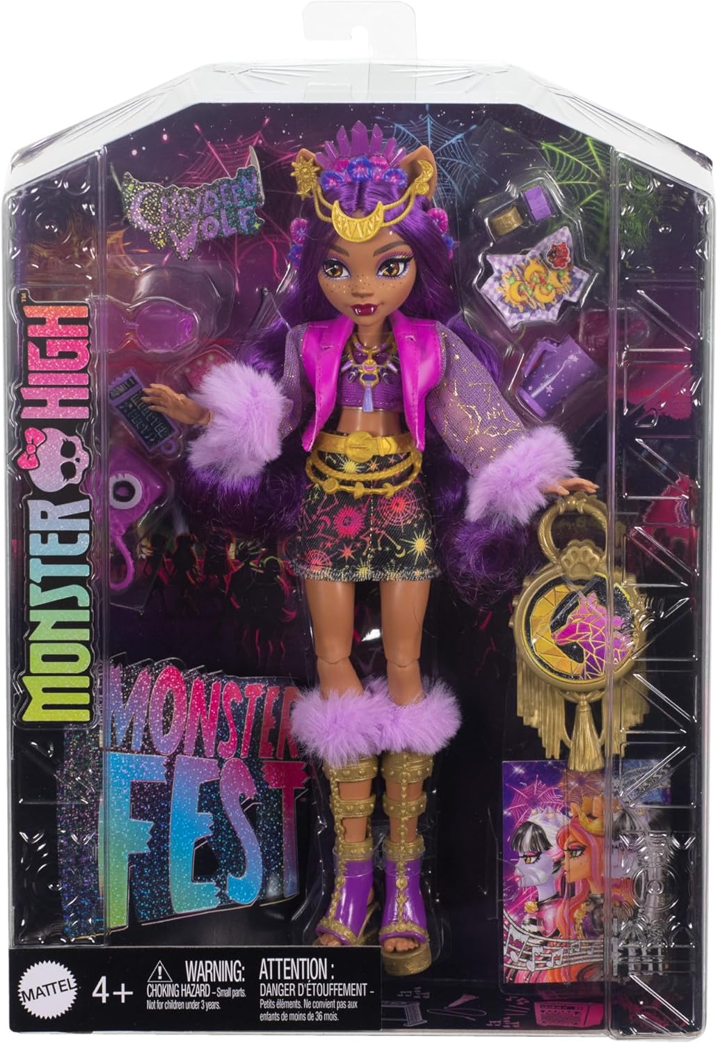 Monster High Clawdeen Wolf Monster Fest Festival Doll with Glam Outfit and Accessories 6