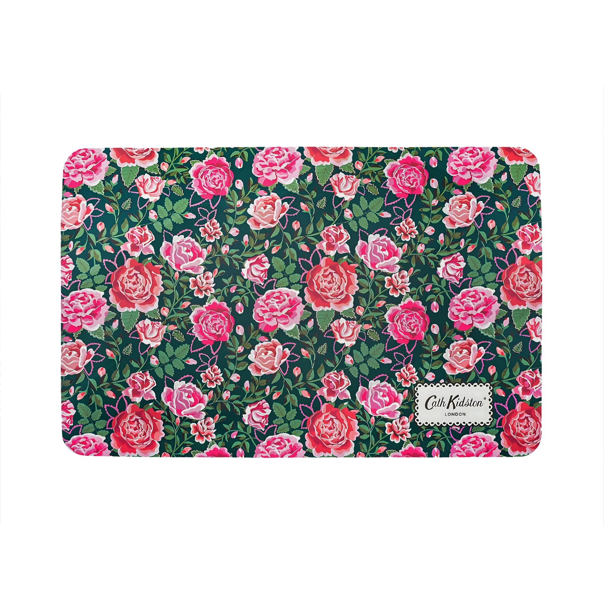 Pet Brands Cath Kidston Dolly Rose Feeding Mat - Waterproof Non-Slip for Double Bowls | 40 x 28 cm